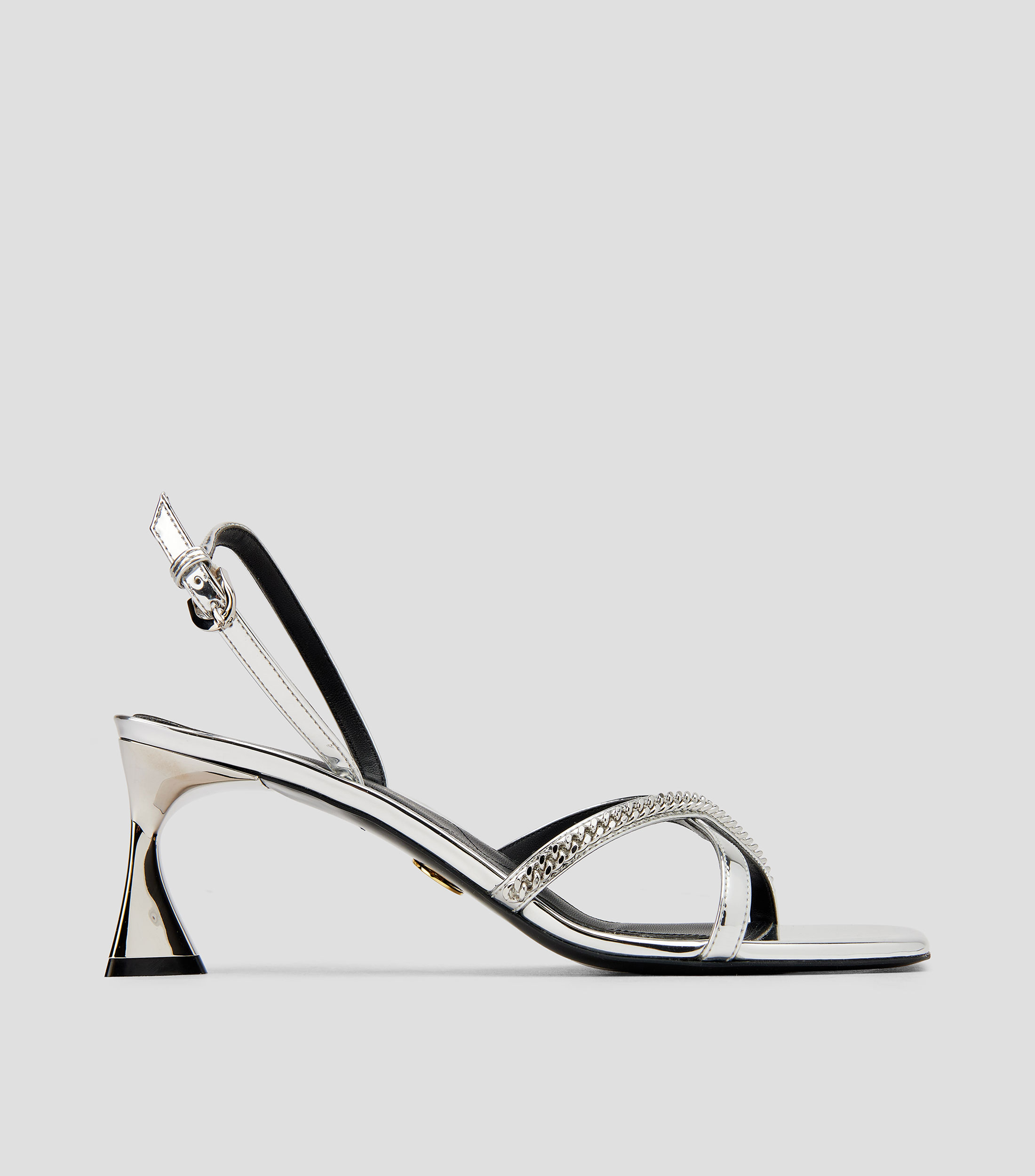 Sandalias con tacón medio media luna Mujer