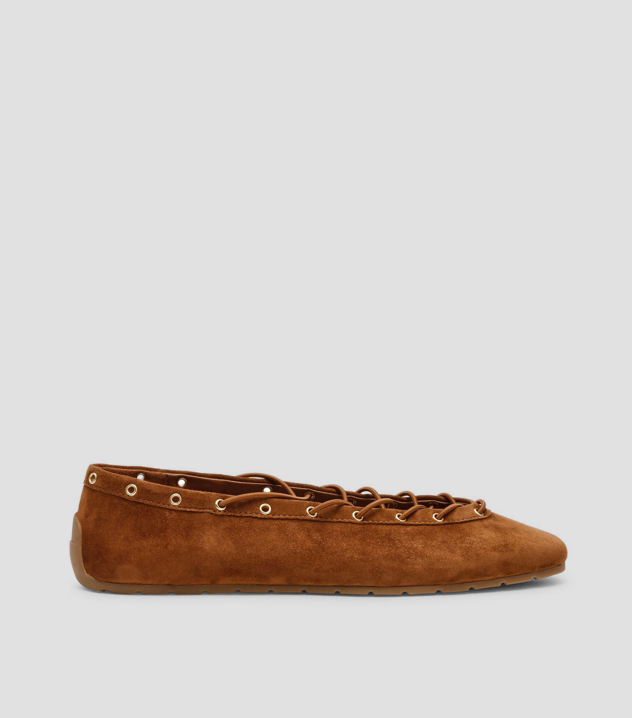 Flats lisos con cordones Mujer