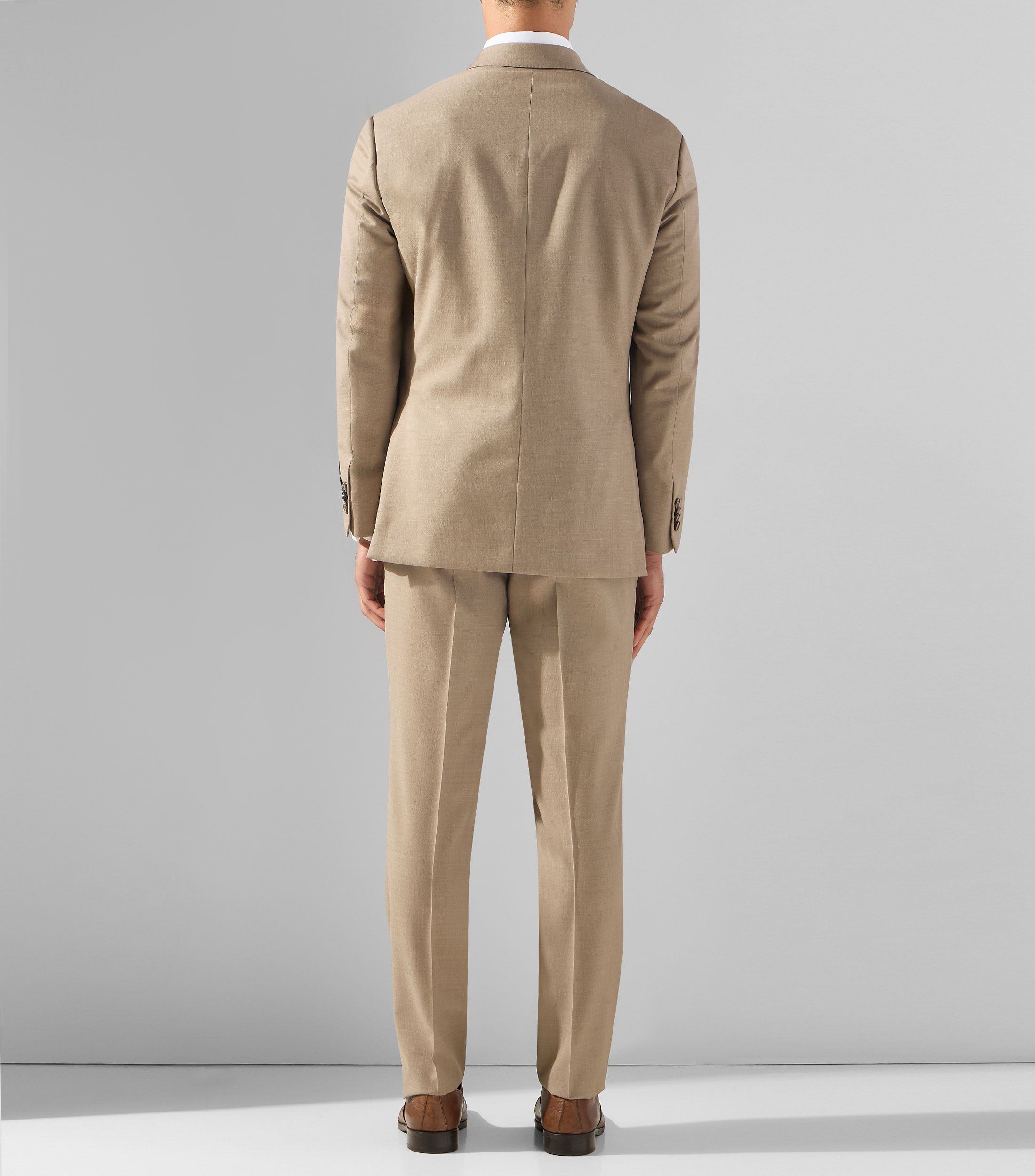 Traje en lana regular microdiseño Hombre