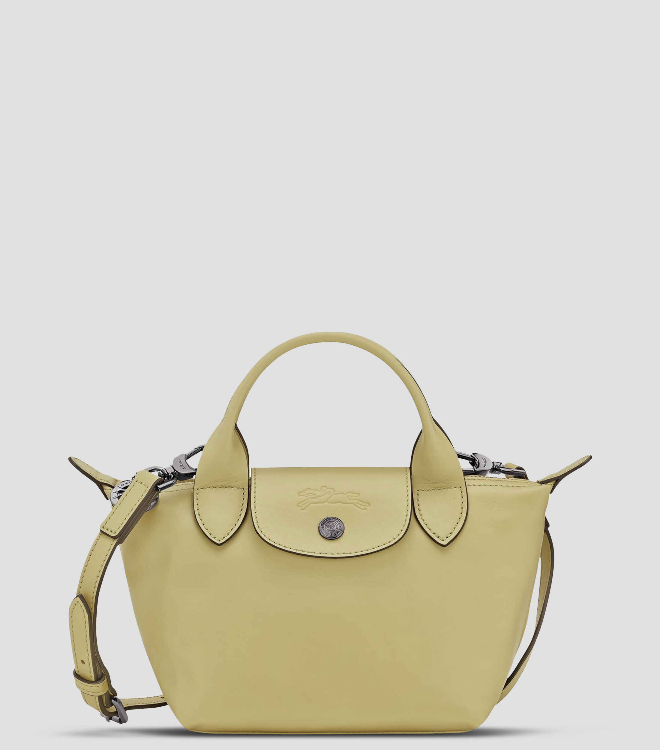 Bolsa de mano Tote en cuero de vaqueta SS26 lisa Mujer