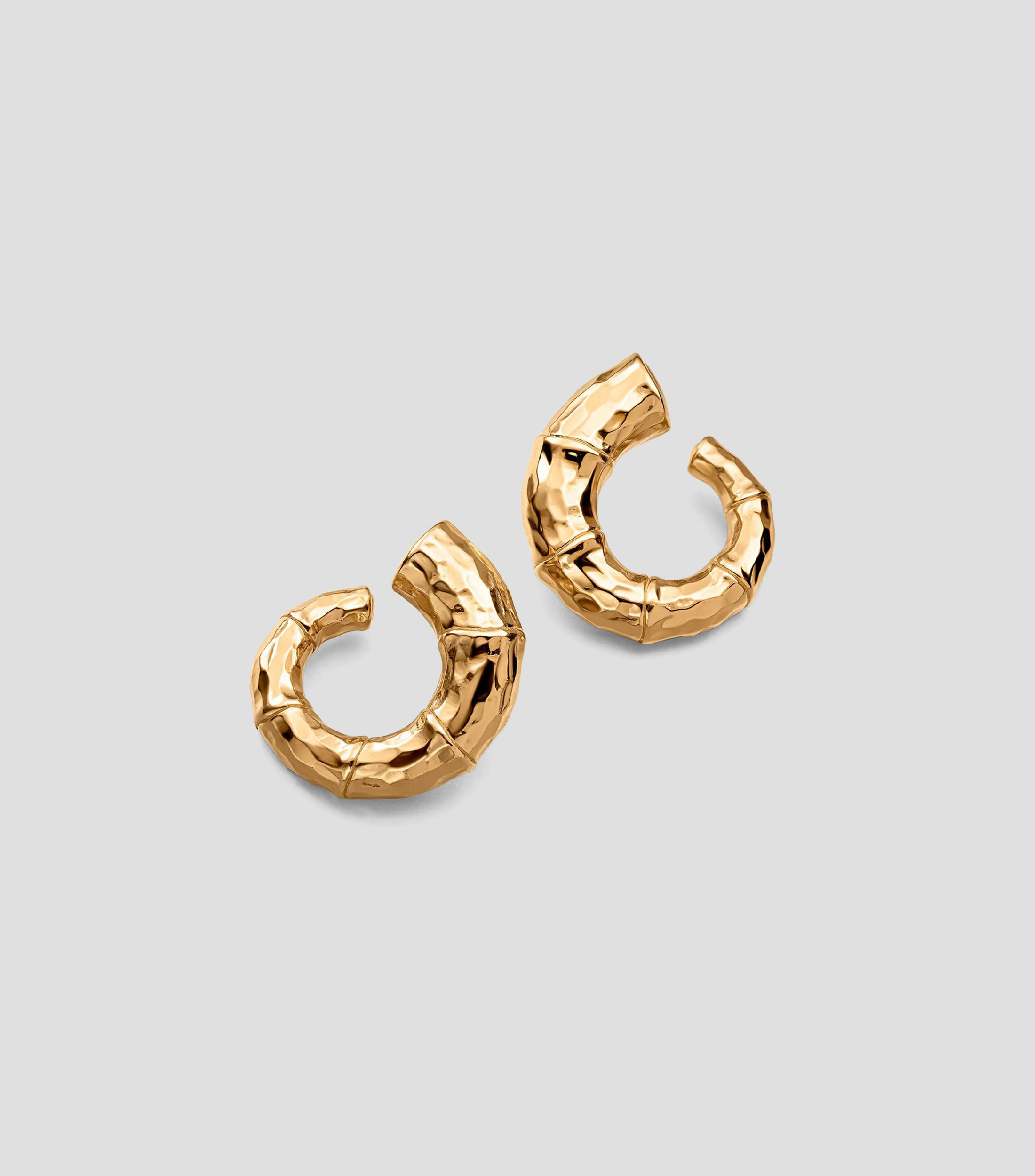 Pendientes en plata .925 con aro grande y textura Rush Mujer