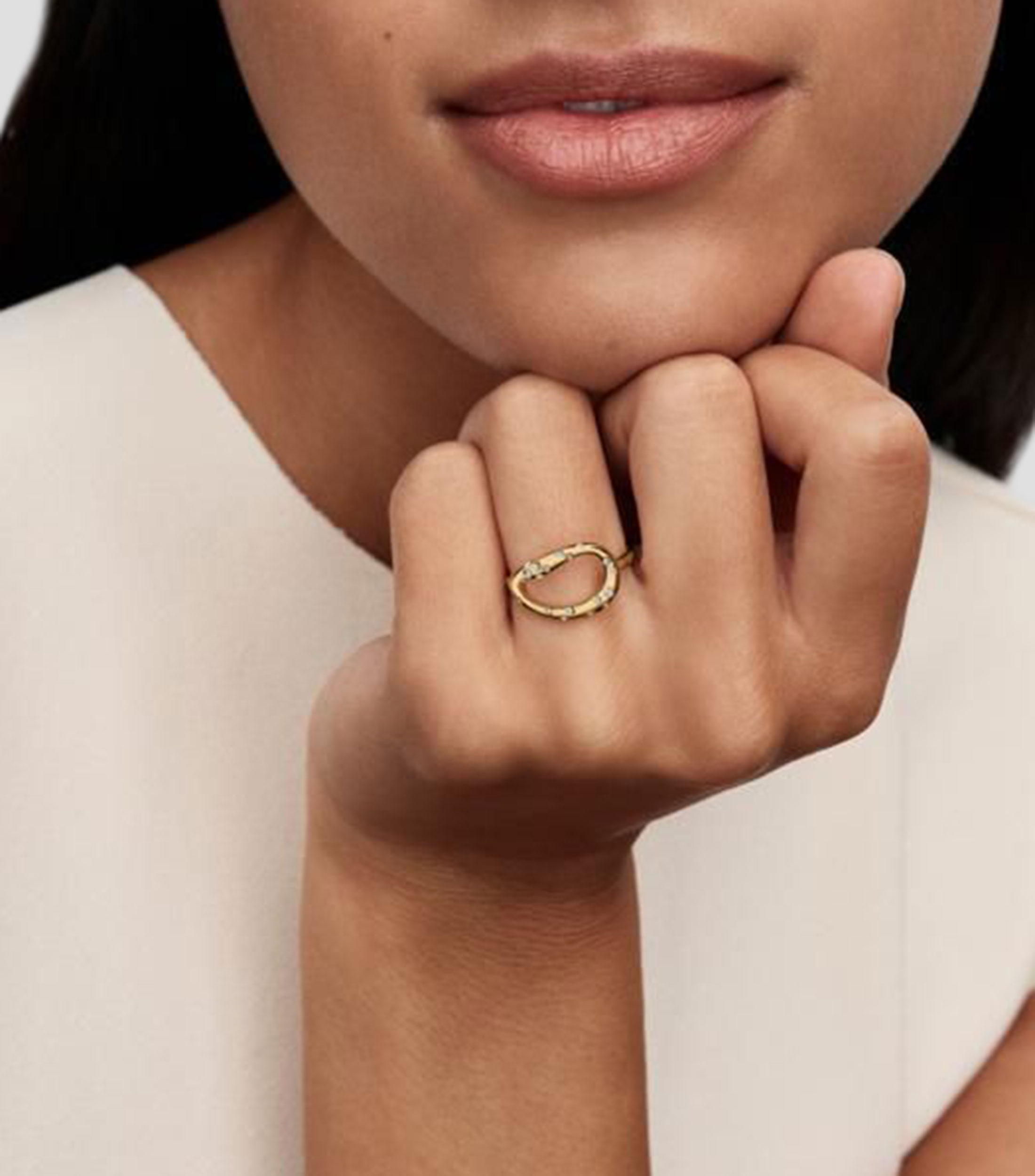 Anillo en plata con circonia cúbica Mujer