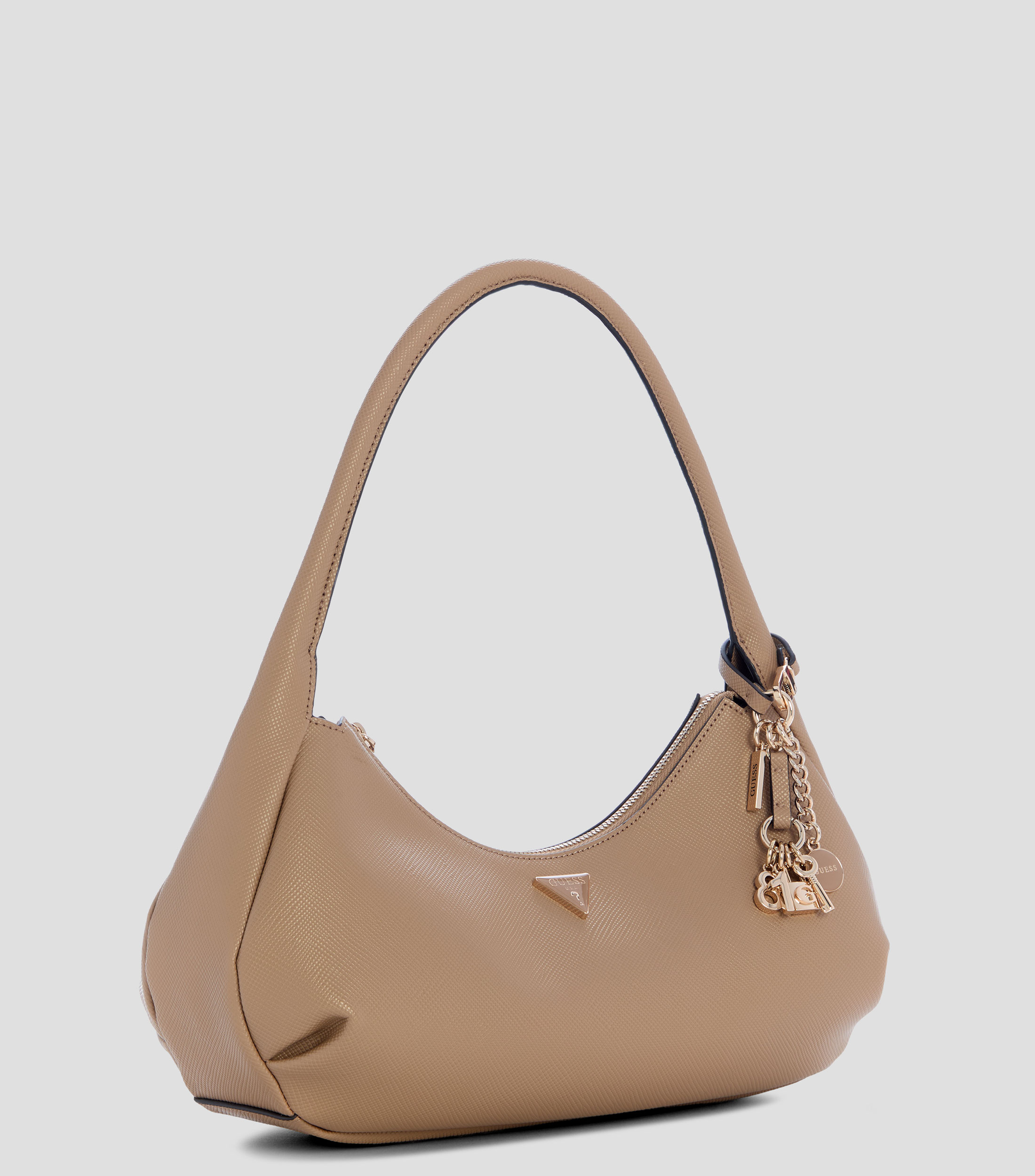Bolsa hobo lisa con detalle texturizado Mujer
