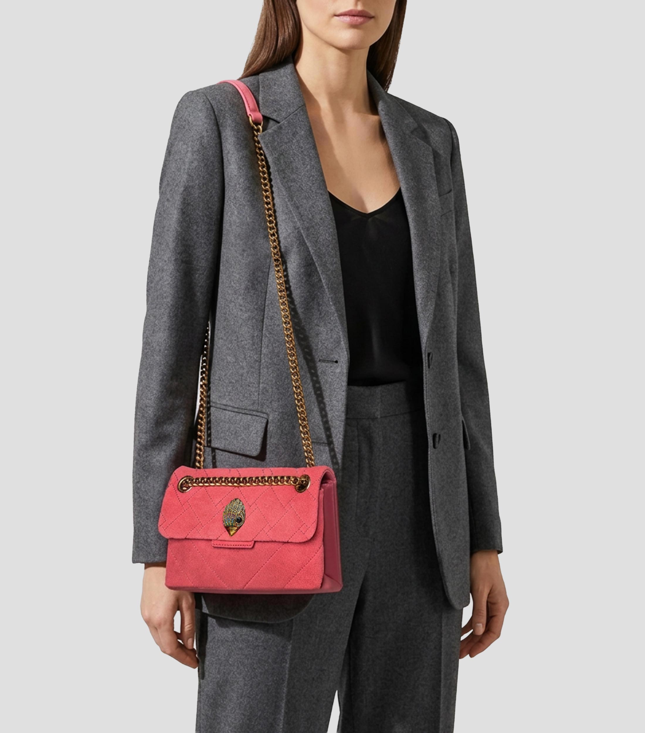 Bolsa Crossbody mini en piel vacuna Kensin lisa Mujer