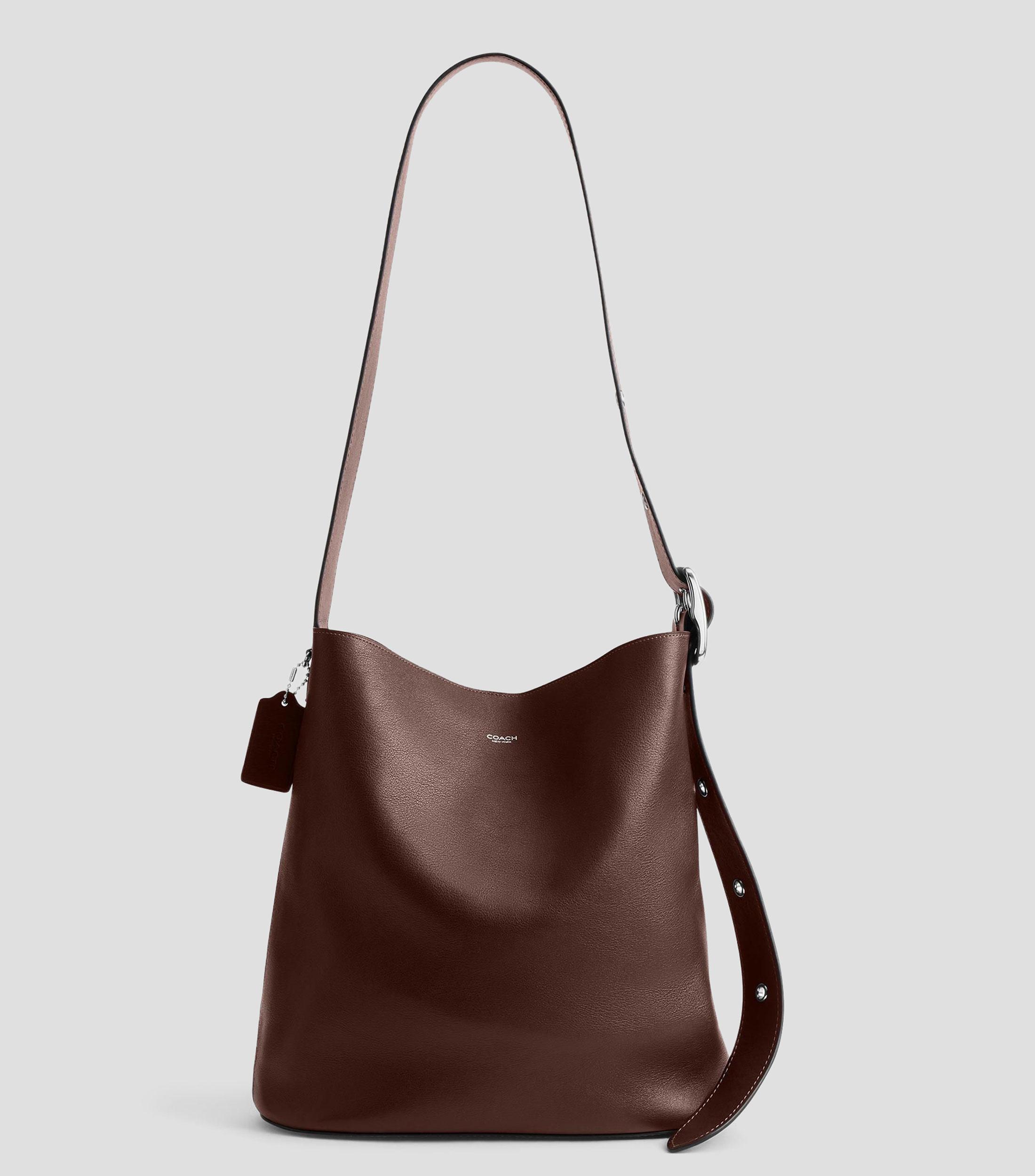 Bolso Shoulder en piel Bleecker liso Hombre