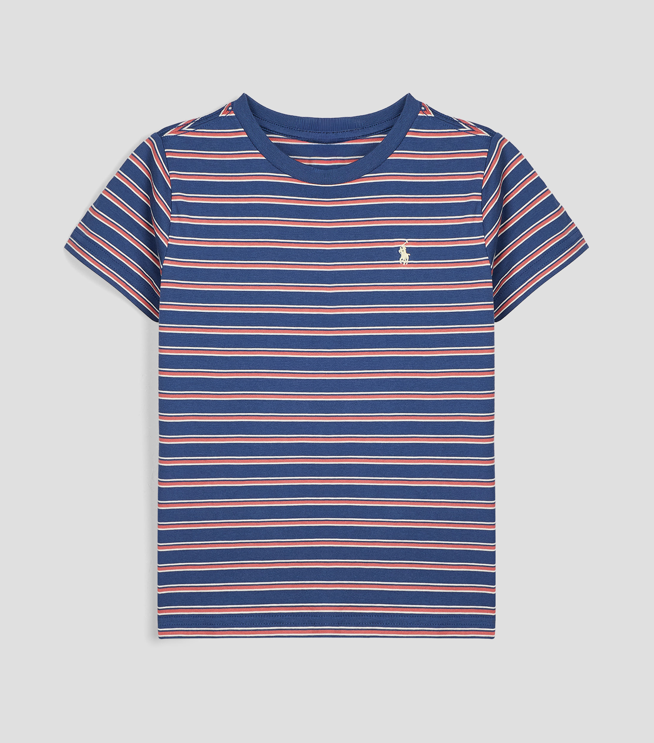 Playera cuello redondo manga corta de rayas Niño