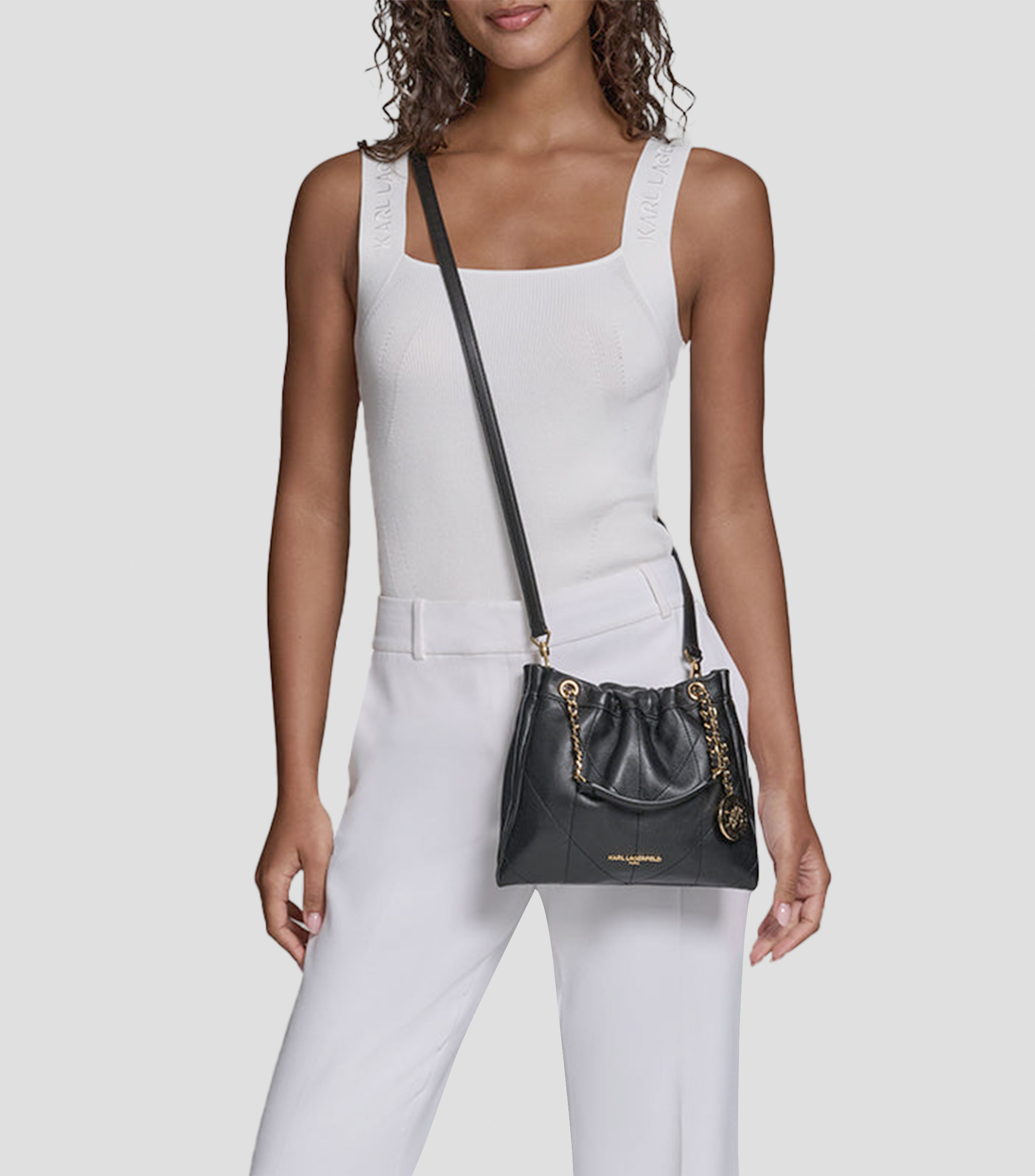 Bolsa Crossbody en piel Amandine lisa Mujer