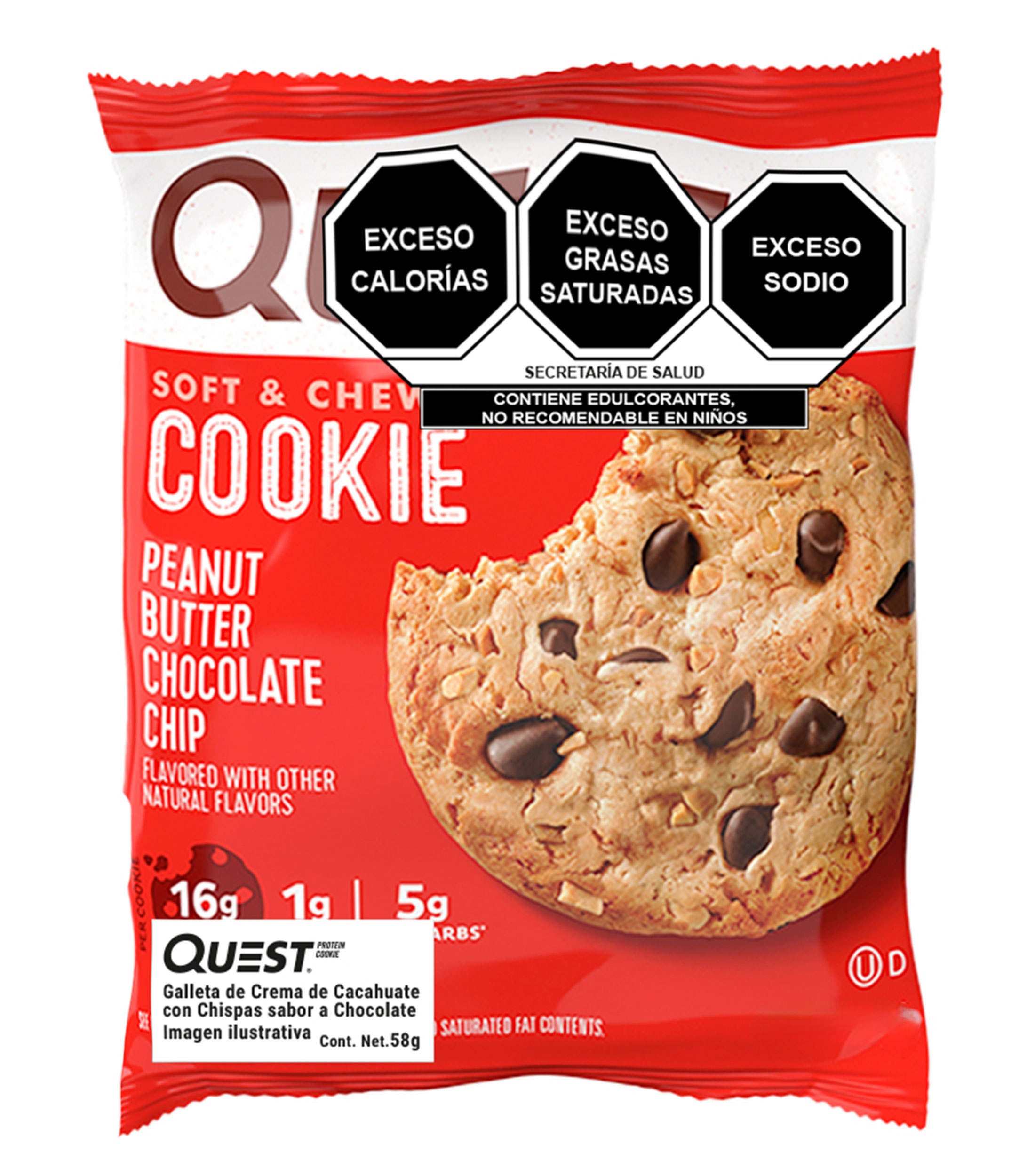 Galleta de Cacahuate chocochips, 58 gr