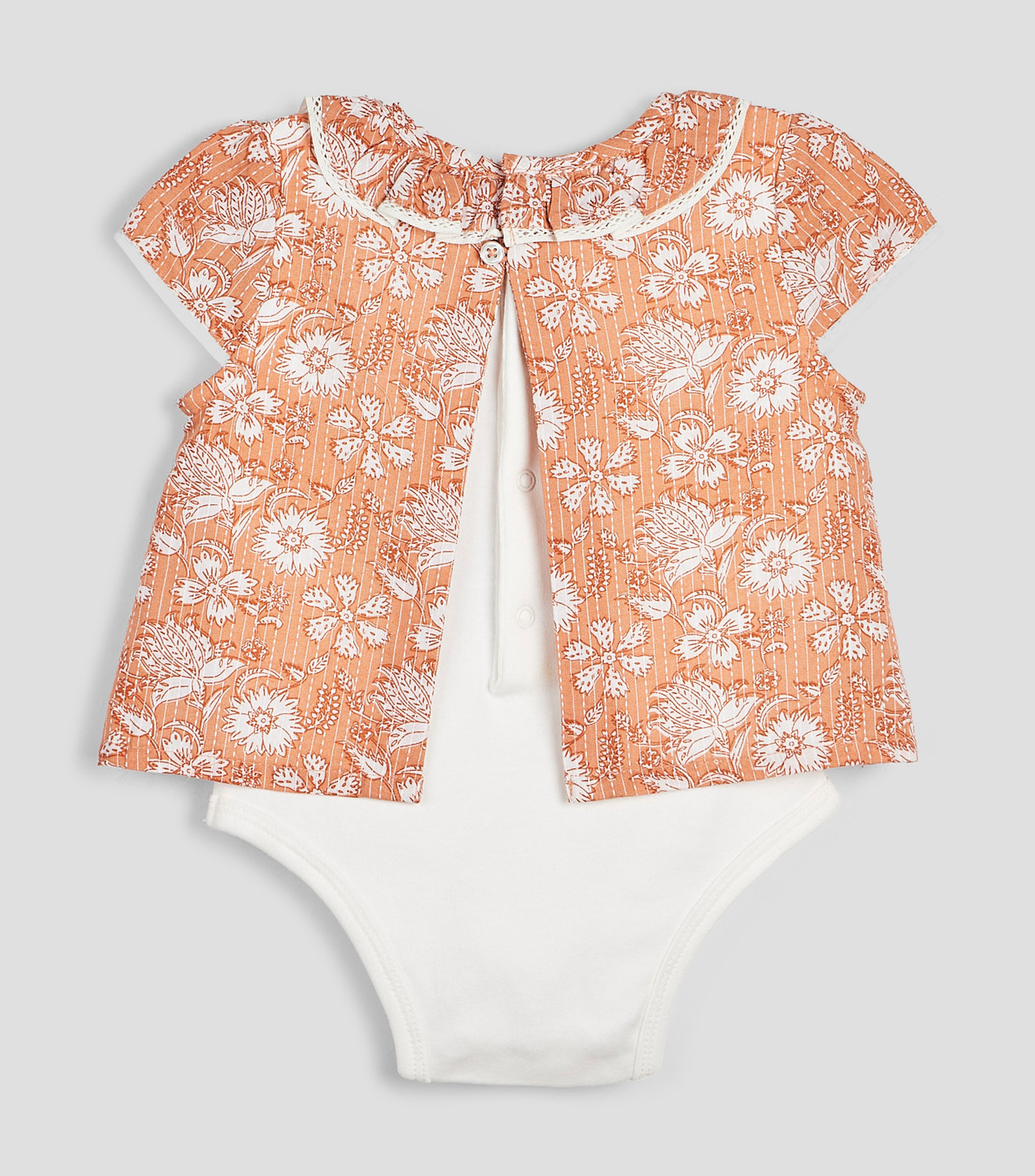 Blusa estampada manga corta Bebé