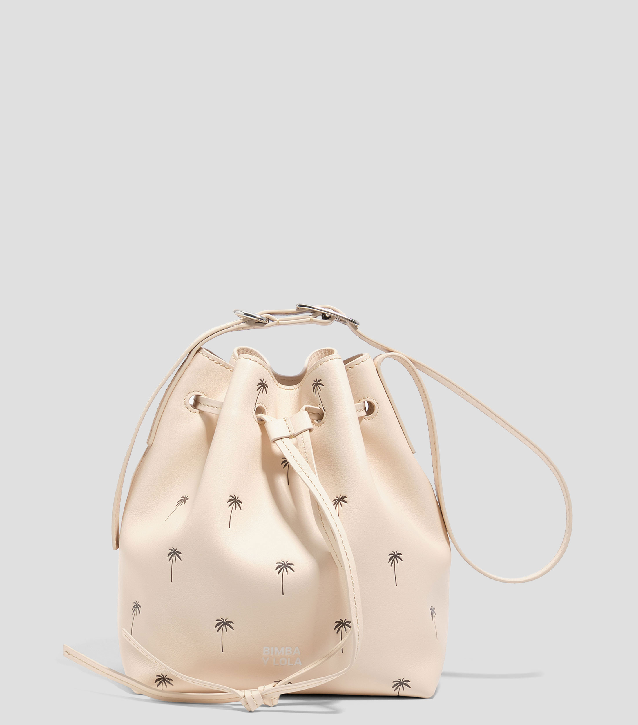 Bolsa bucket Carlino grande piel print Palms arena Mujer