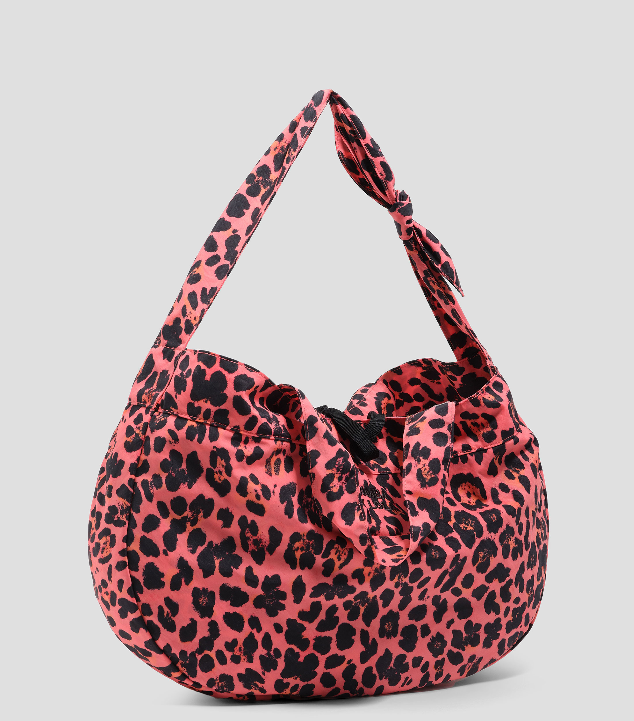 Bolsa shopper nylon print Leopard rosa eléctrico Mujer