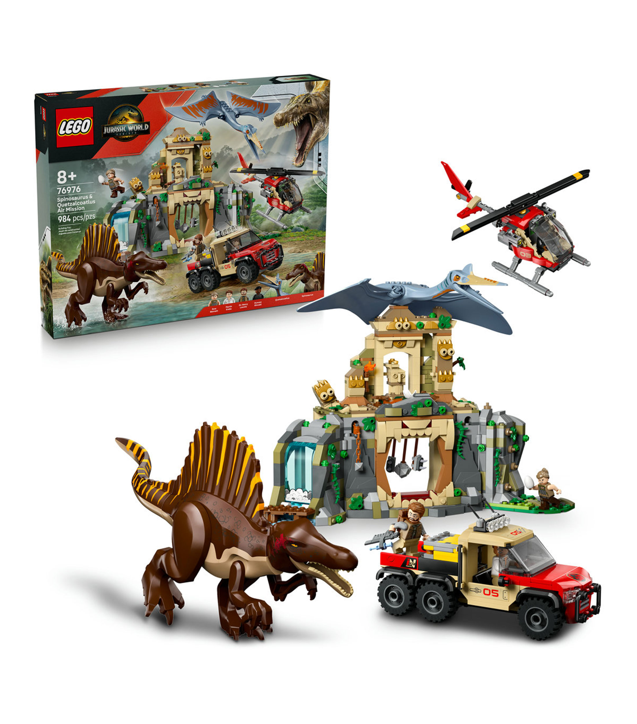 Lego Jurassic World Misión Aérea Spinosaurus y Quetzal 76976