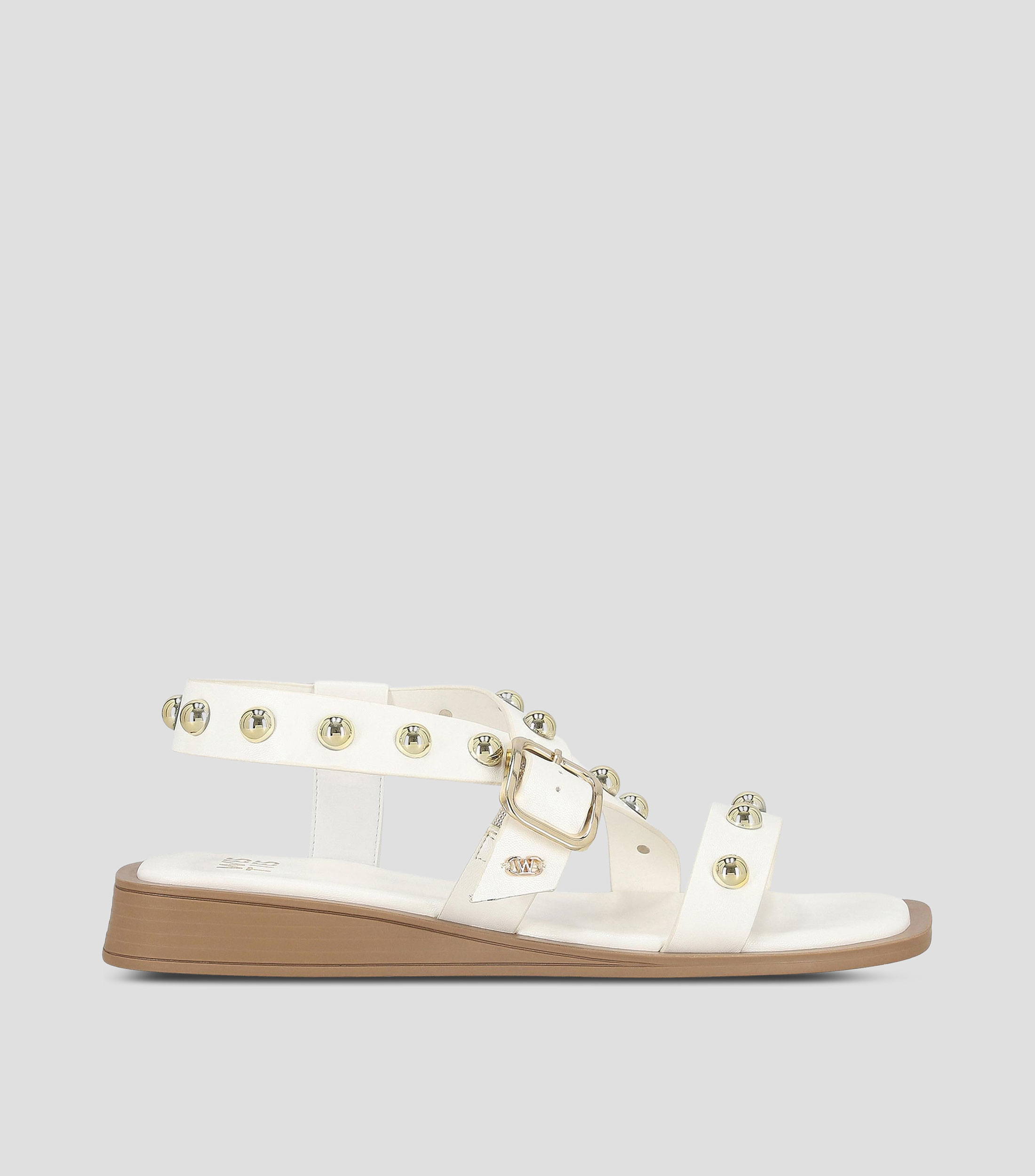 Sandalias con tacón bajo de cuña Mujer