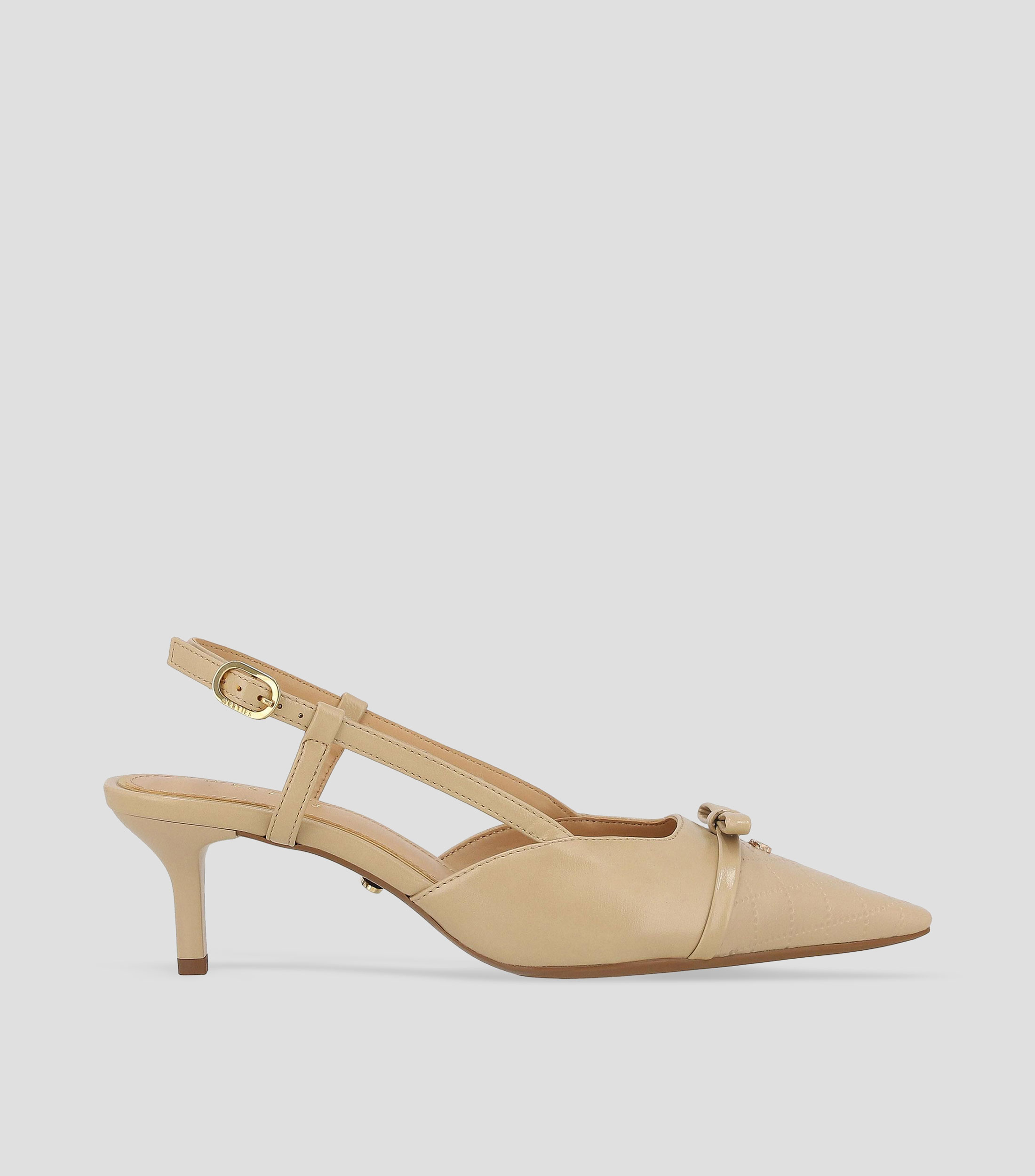 Zapatillas con tacón bajo de aguja Mujer