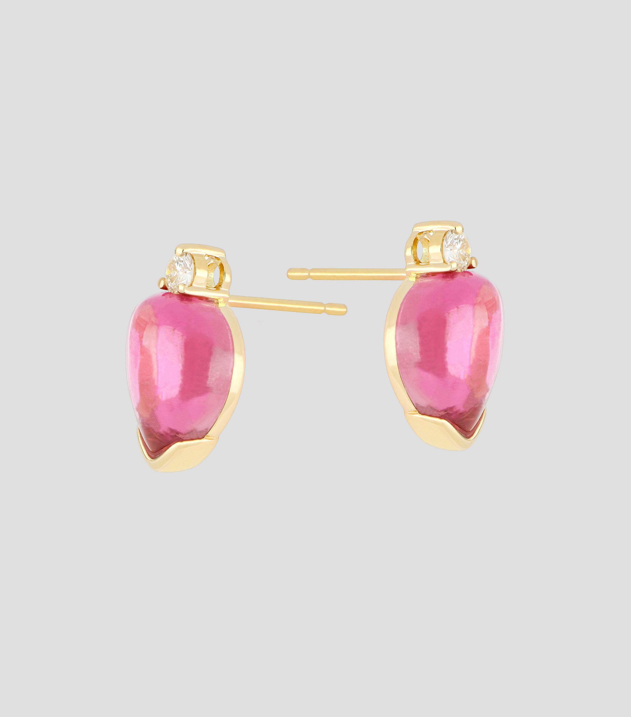 Aretes en oro amarillo de 18 Kts Mujer