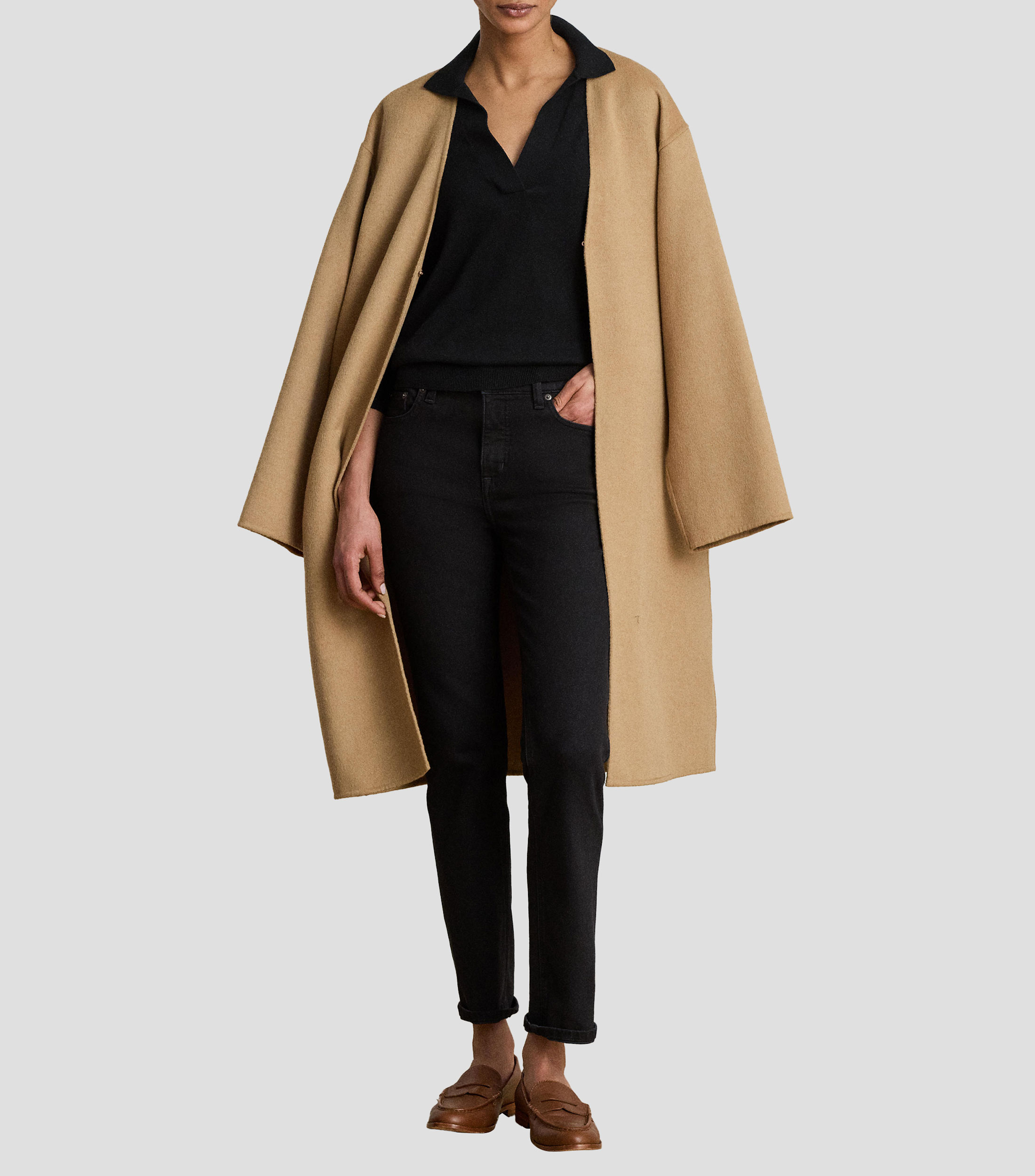 Suéter cuello tipo polo Mujer