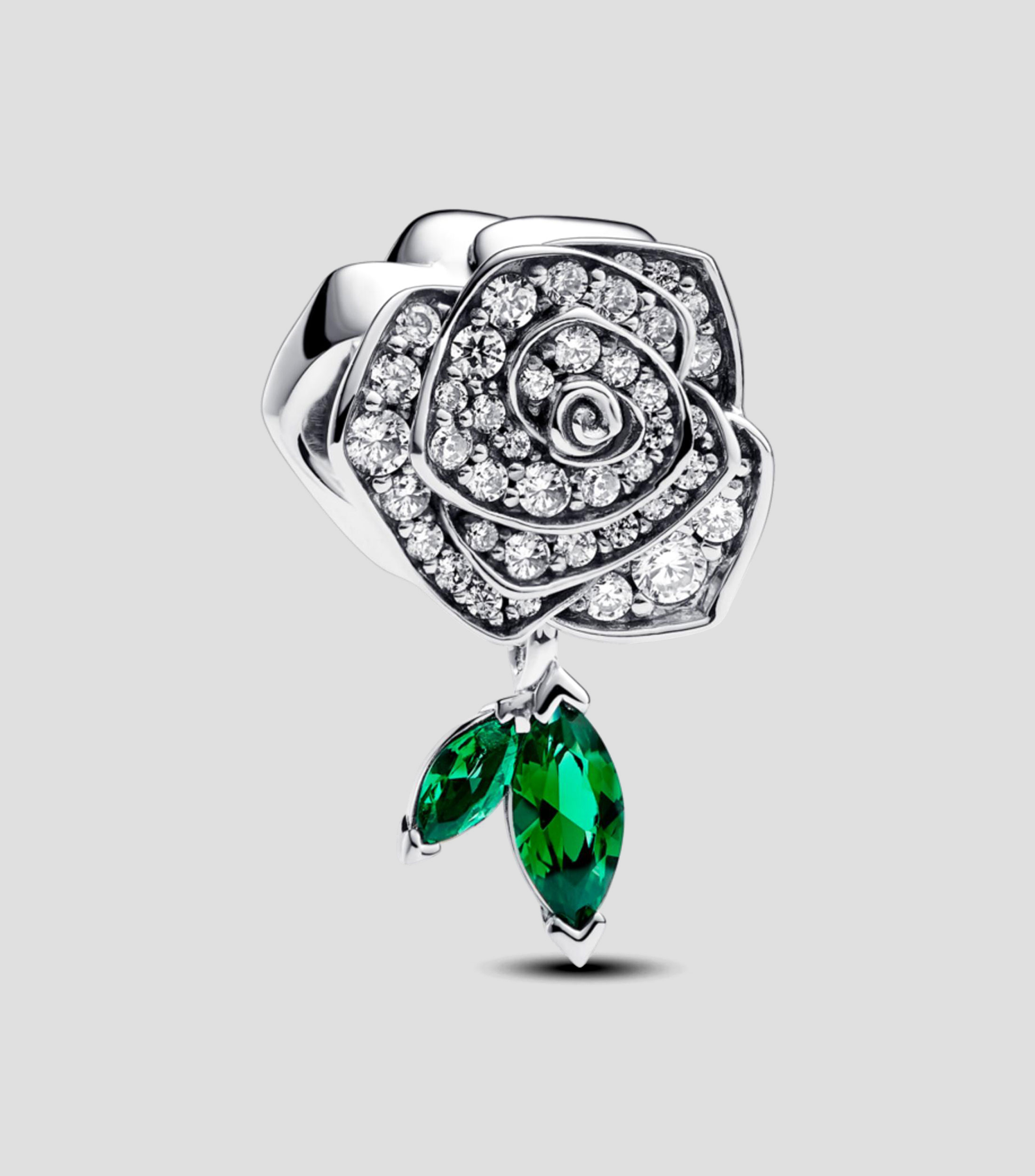 Charm en Plata .925 Rosa Floreciendo Brillante Mujer