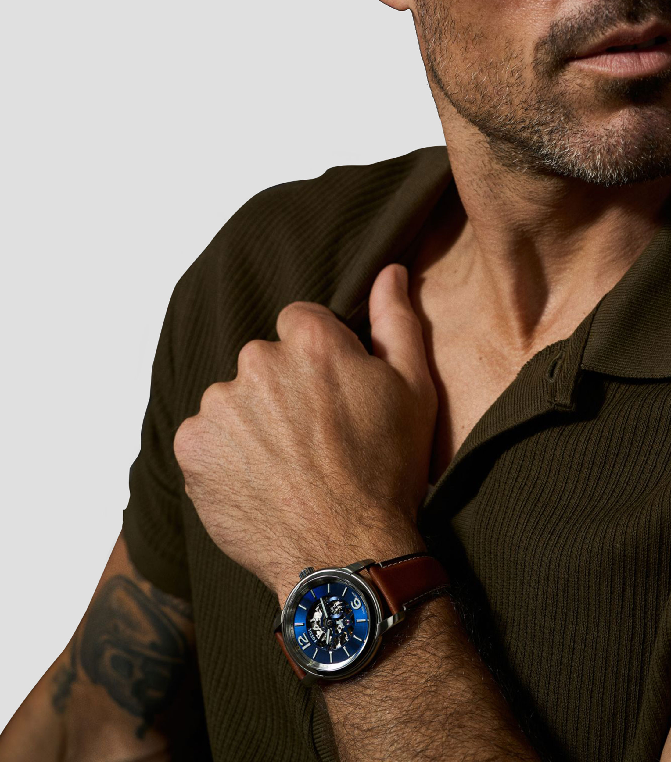 Reloj para Hombre Fossil Heritage casual Azul, plateado