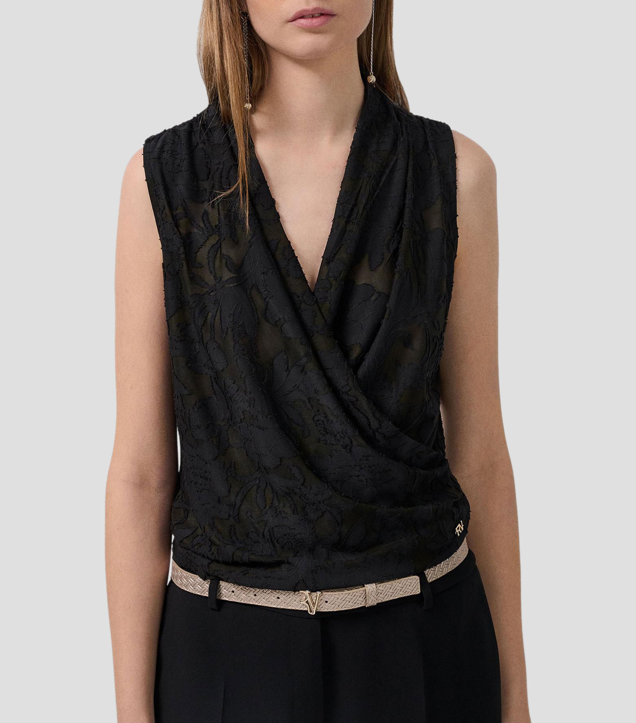 Blusa fantasía sin mangas Mujer