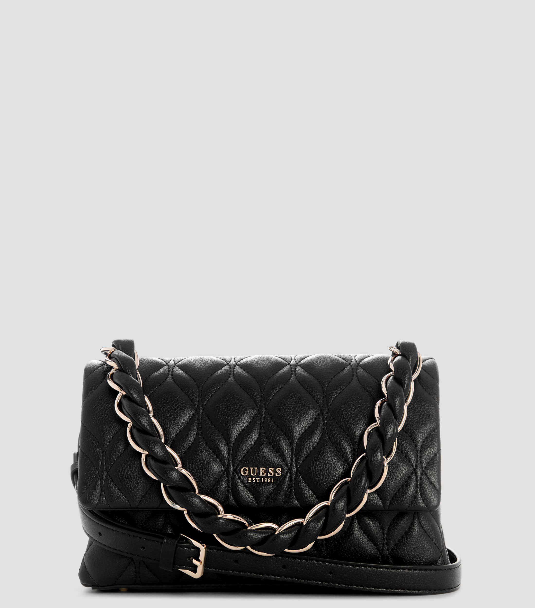 Bolsa crossbody negra Maxine Flap lisa Mujer