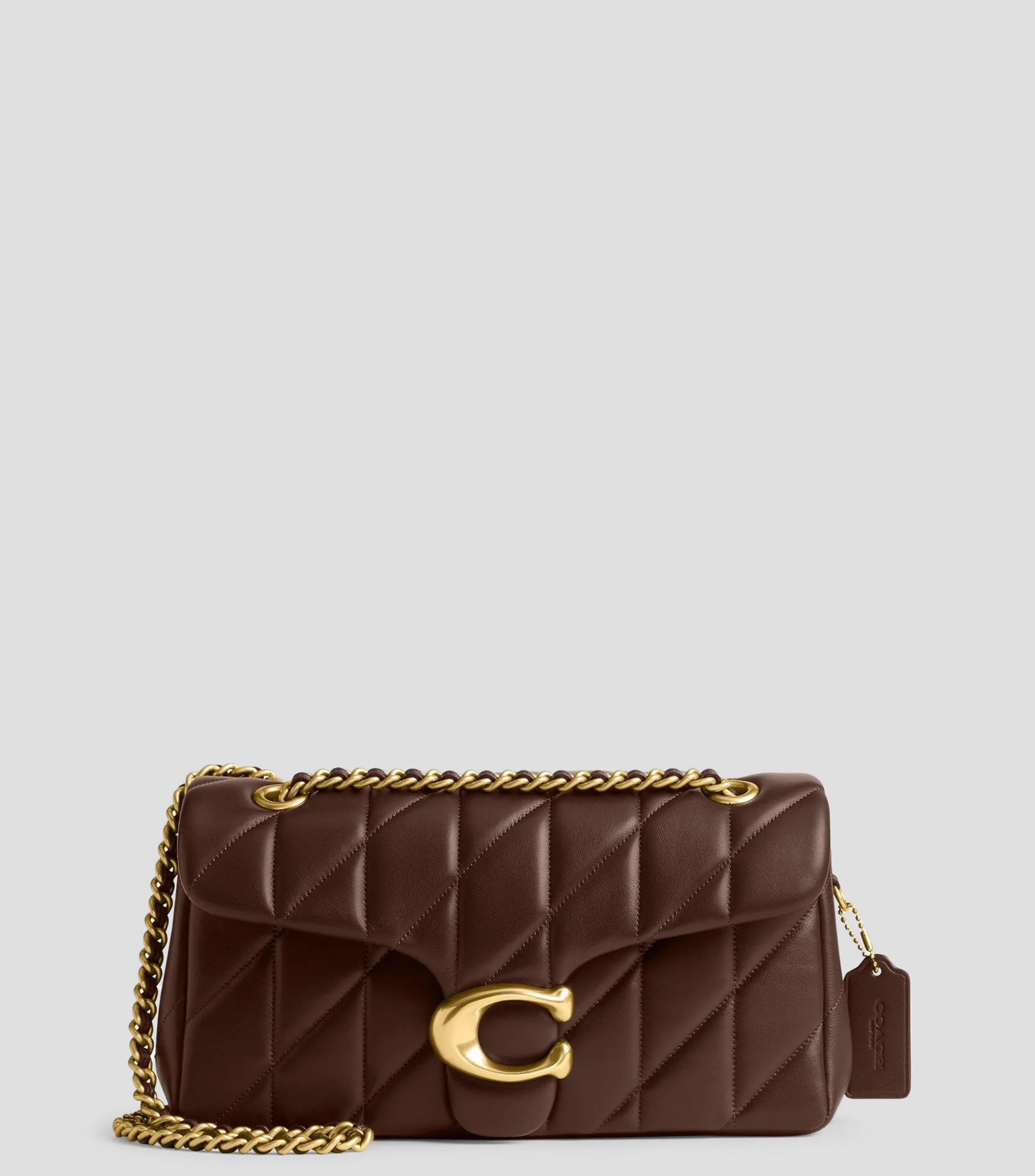 Bolsa shoulder en cuero capitonada Mujer