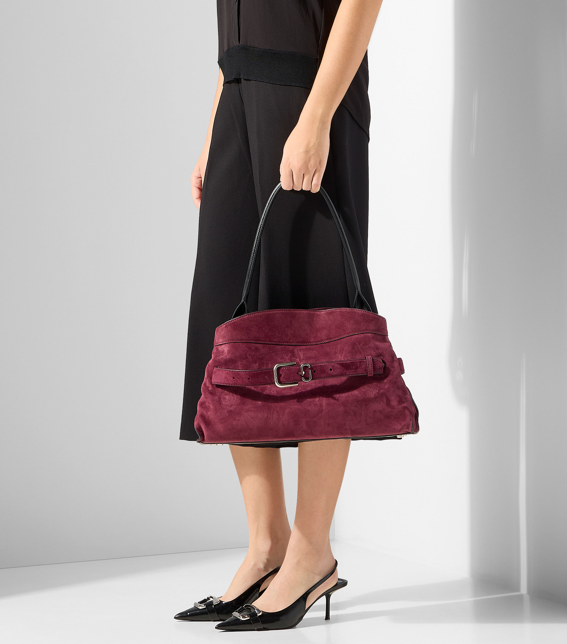 Bolsa Satchel en piel lisa Mujer