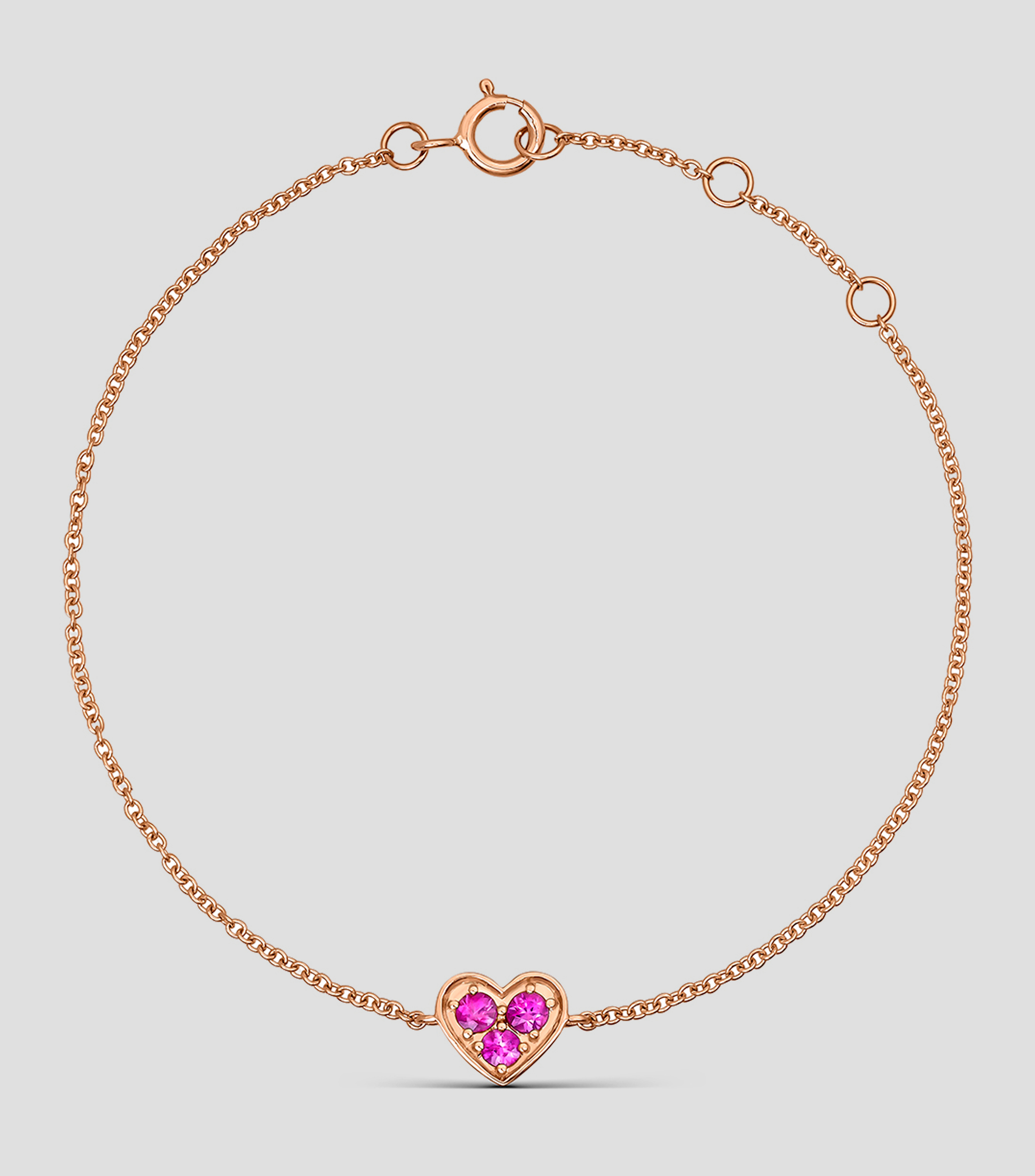 Pulsera en oro rosa de 18 kilates con zafiro Suarez Kids Mujer