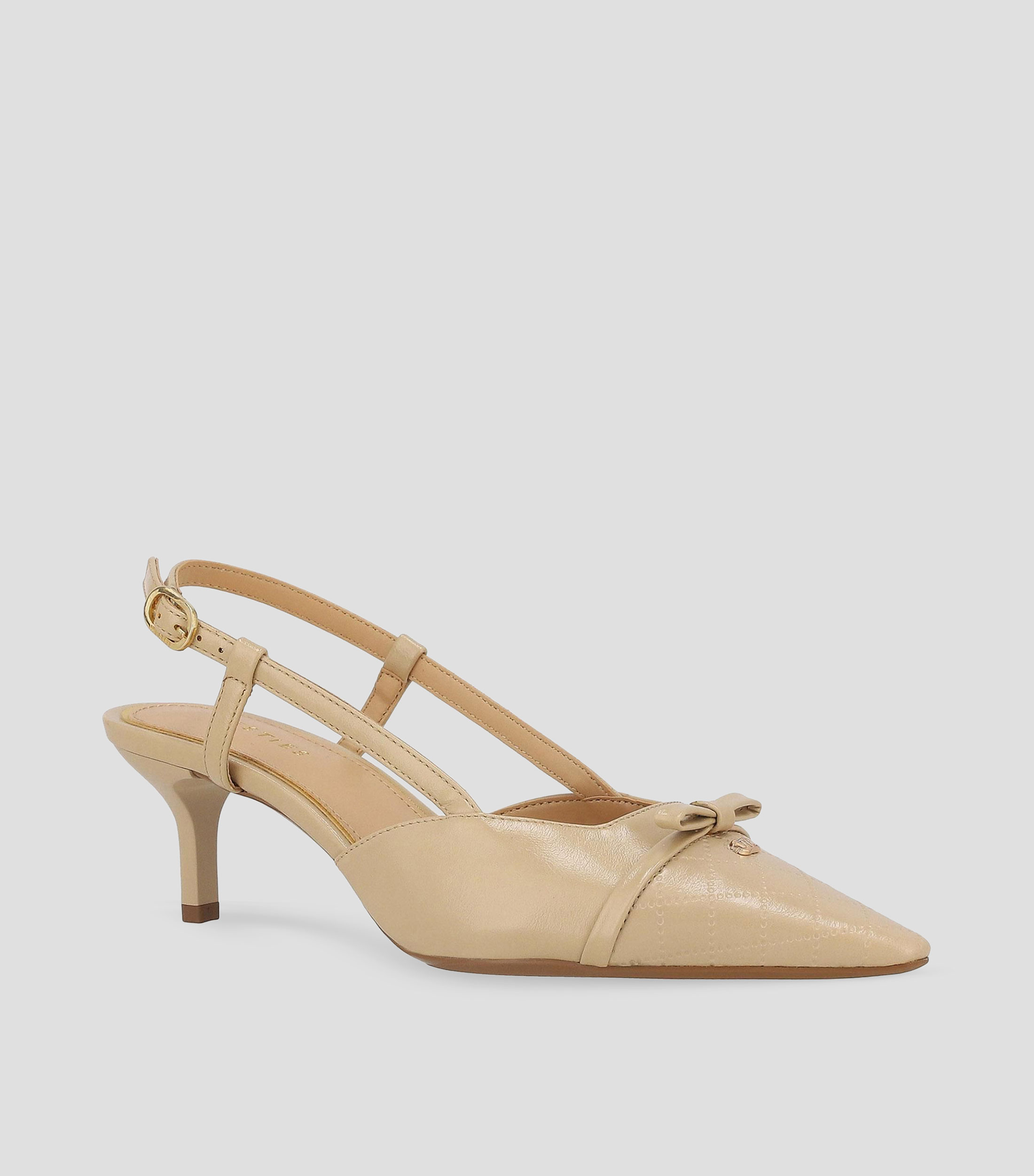 Zapatillas con tacón bajo de aguja Mujer