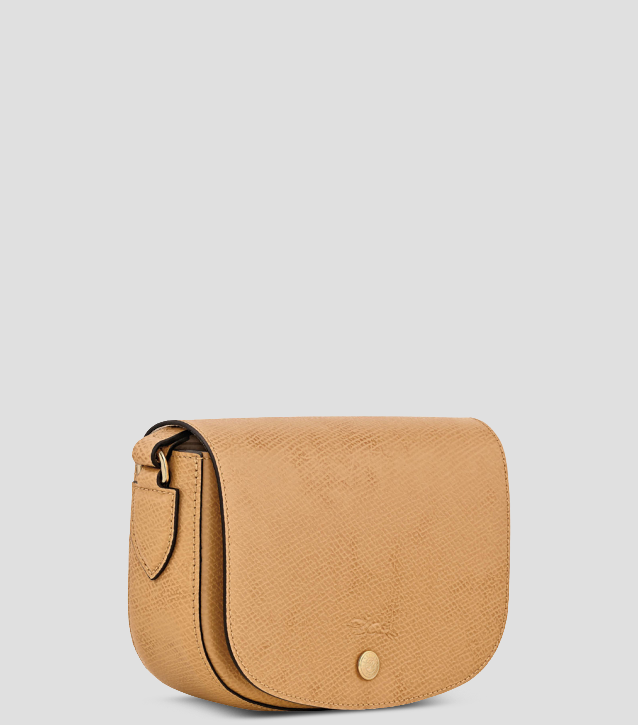 Bolsa crossbody lisa con detalle texturizado Mujer