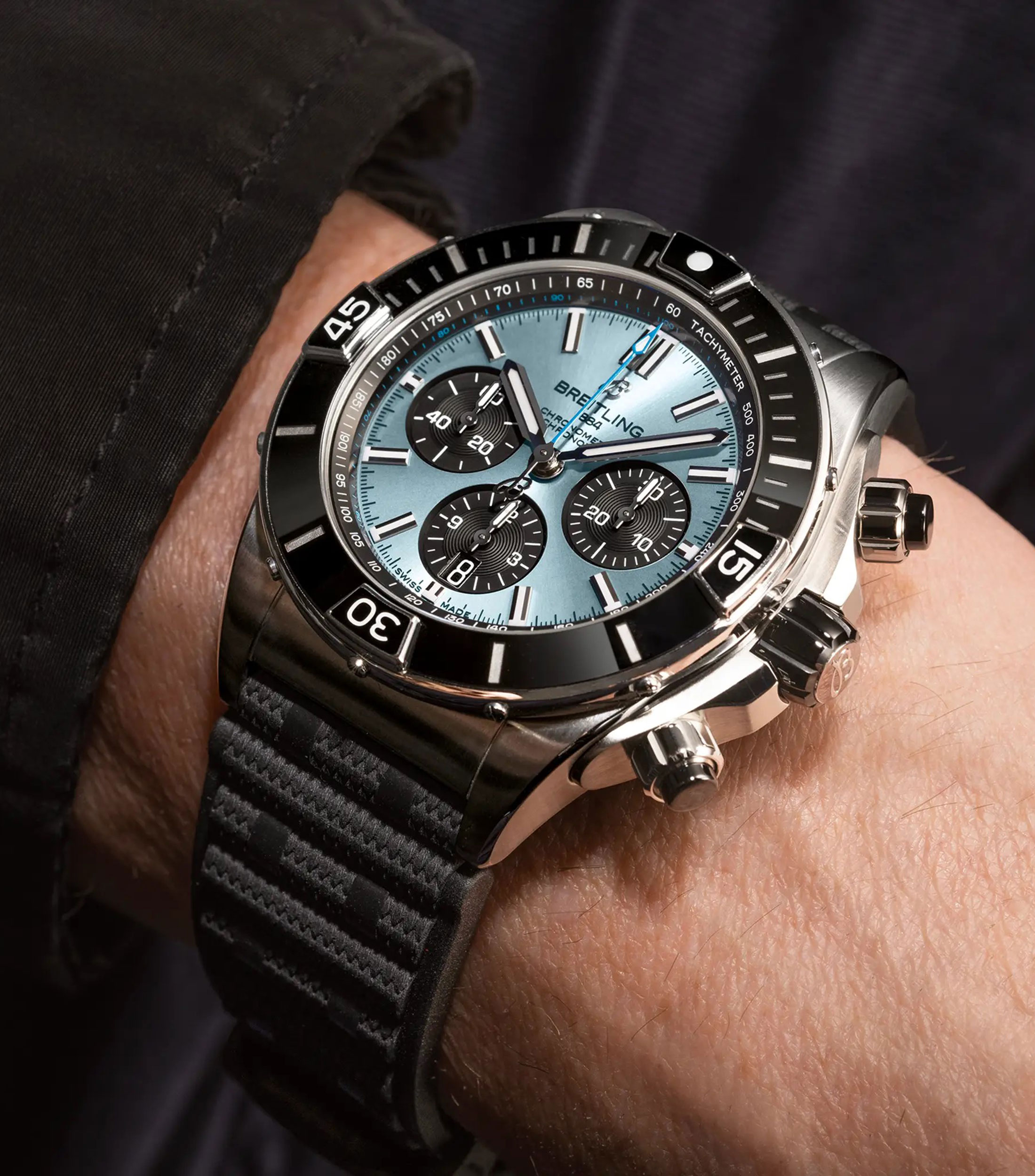 Reloj para Hombre Super Chronomat Deportivo Plateado