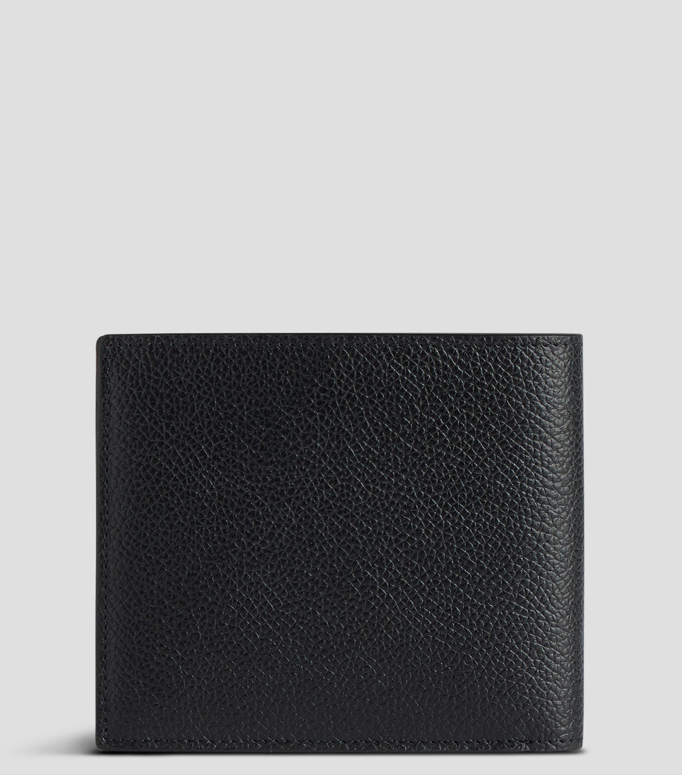 Cartera bifold negro en piel Cash estampado Hombre