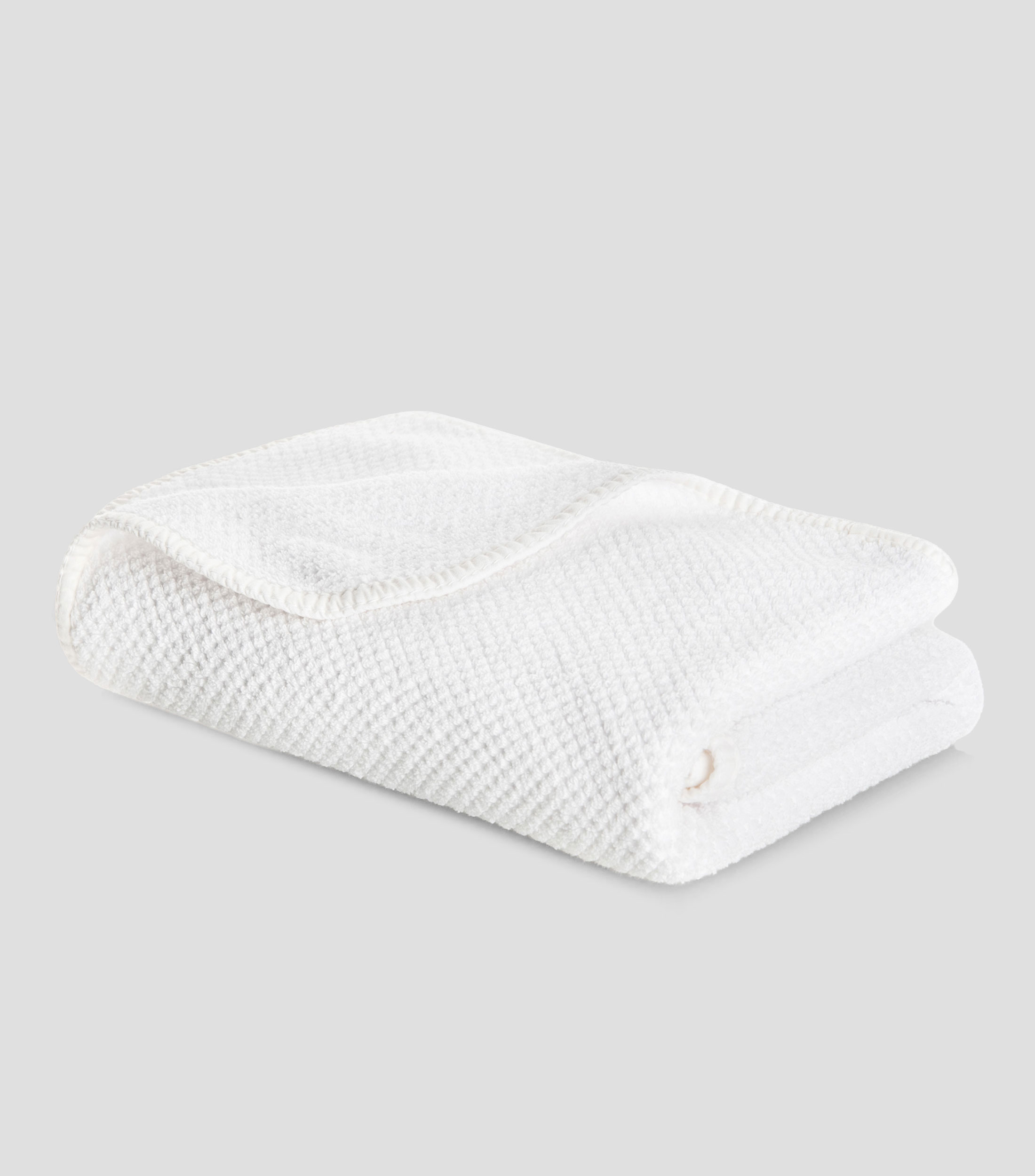 Toalla de Medio Baño Bee Waffle blanca