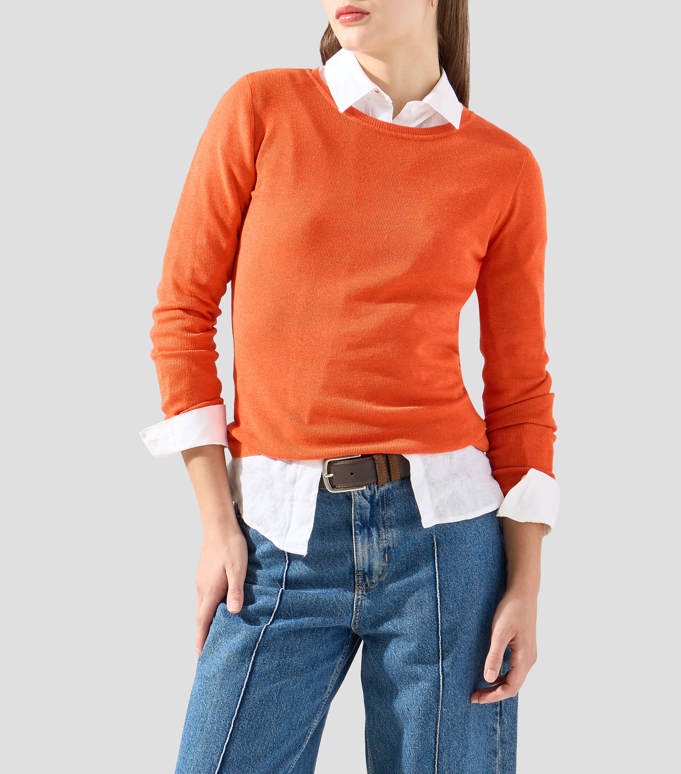 Suéter cuello redondo Mujer