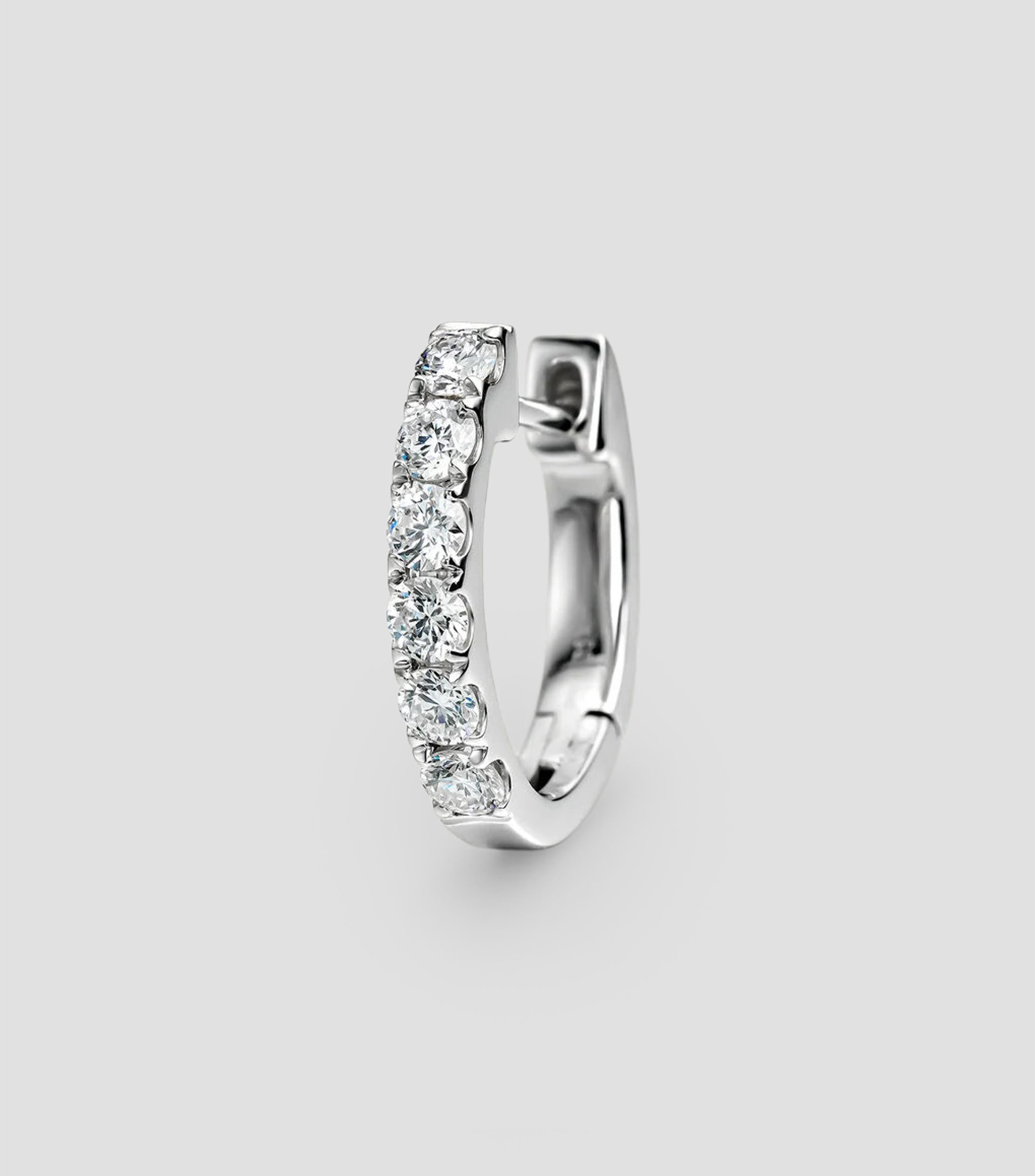 Arete en oro blanco de 18 kilates con diamantes Diamonds Mujer
