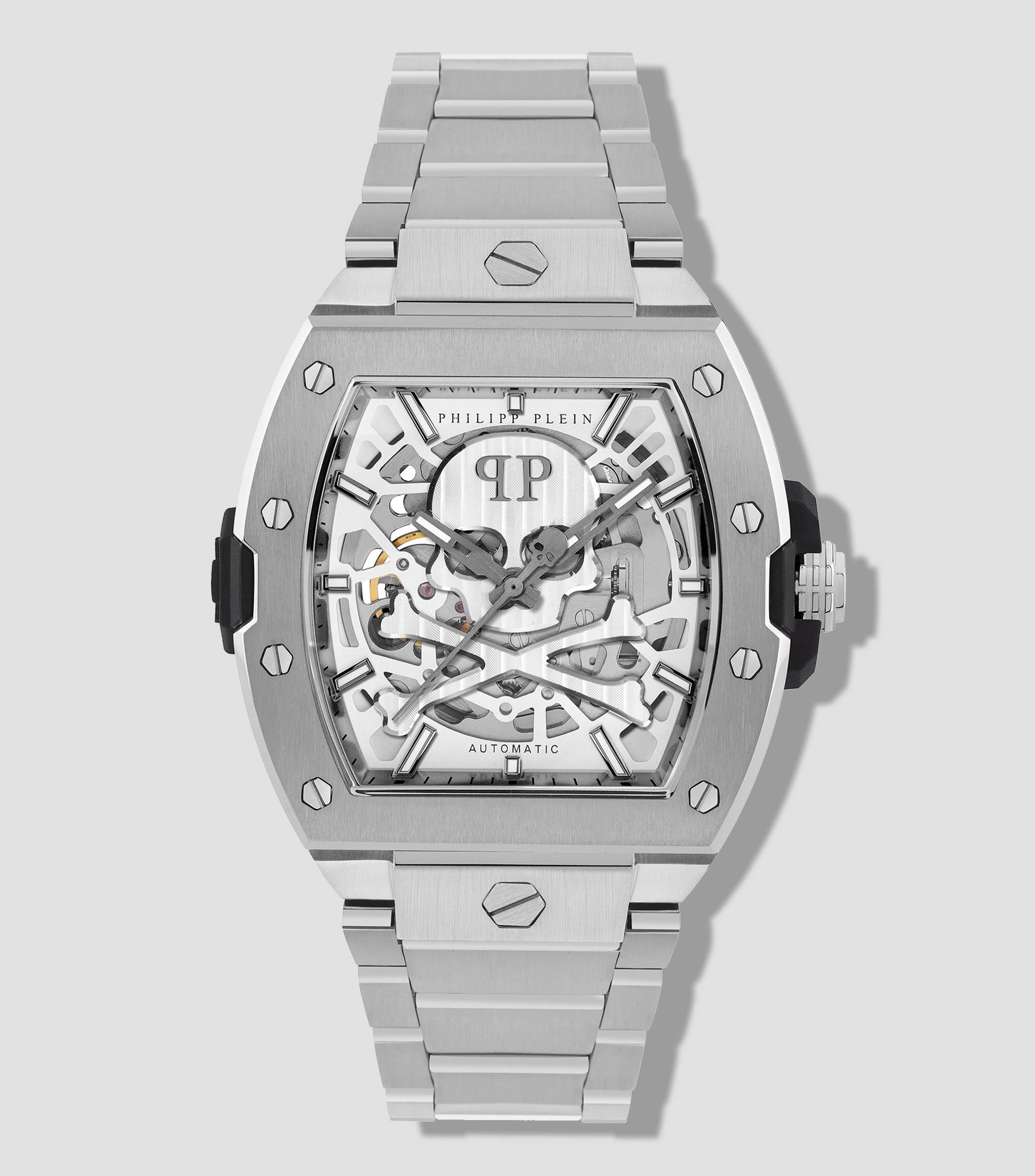 Reloj para Hombre The Skeleton Auto Casual Plateado