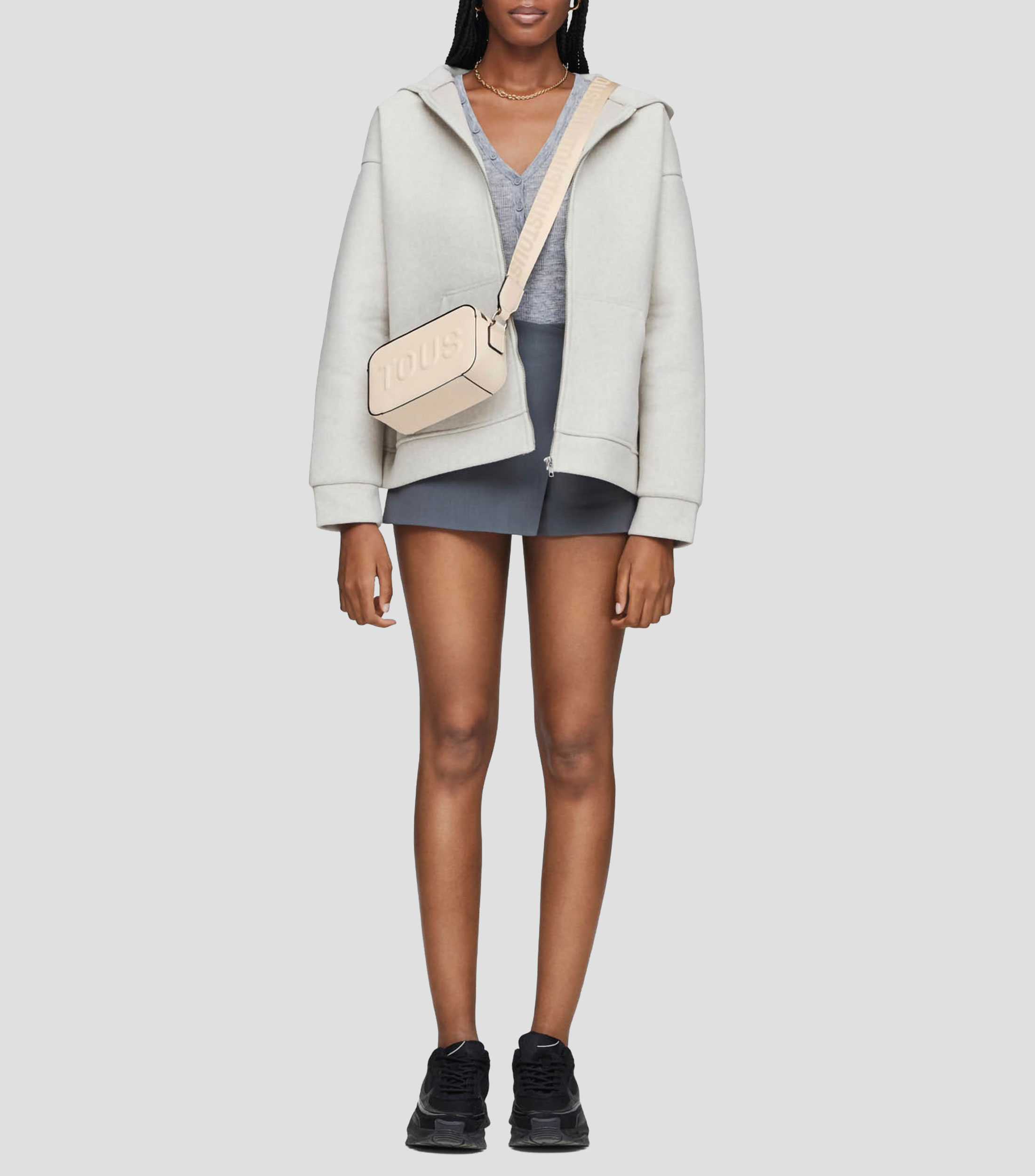 Bolsa crossbody reporter beige La Rue New Mujer