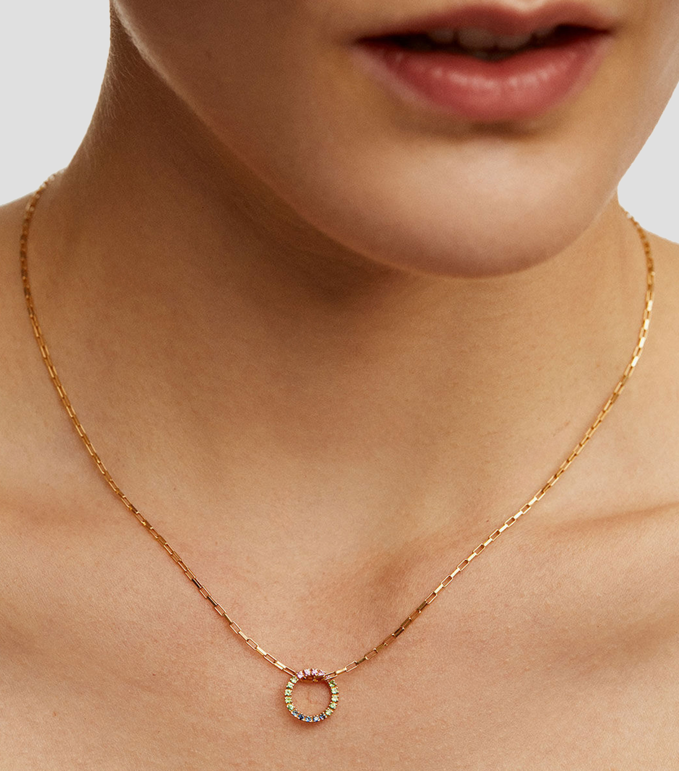 Collar con dije y zafiros Crossbow Mujer