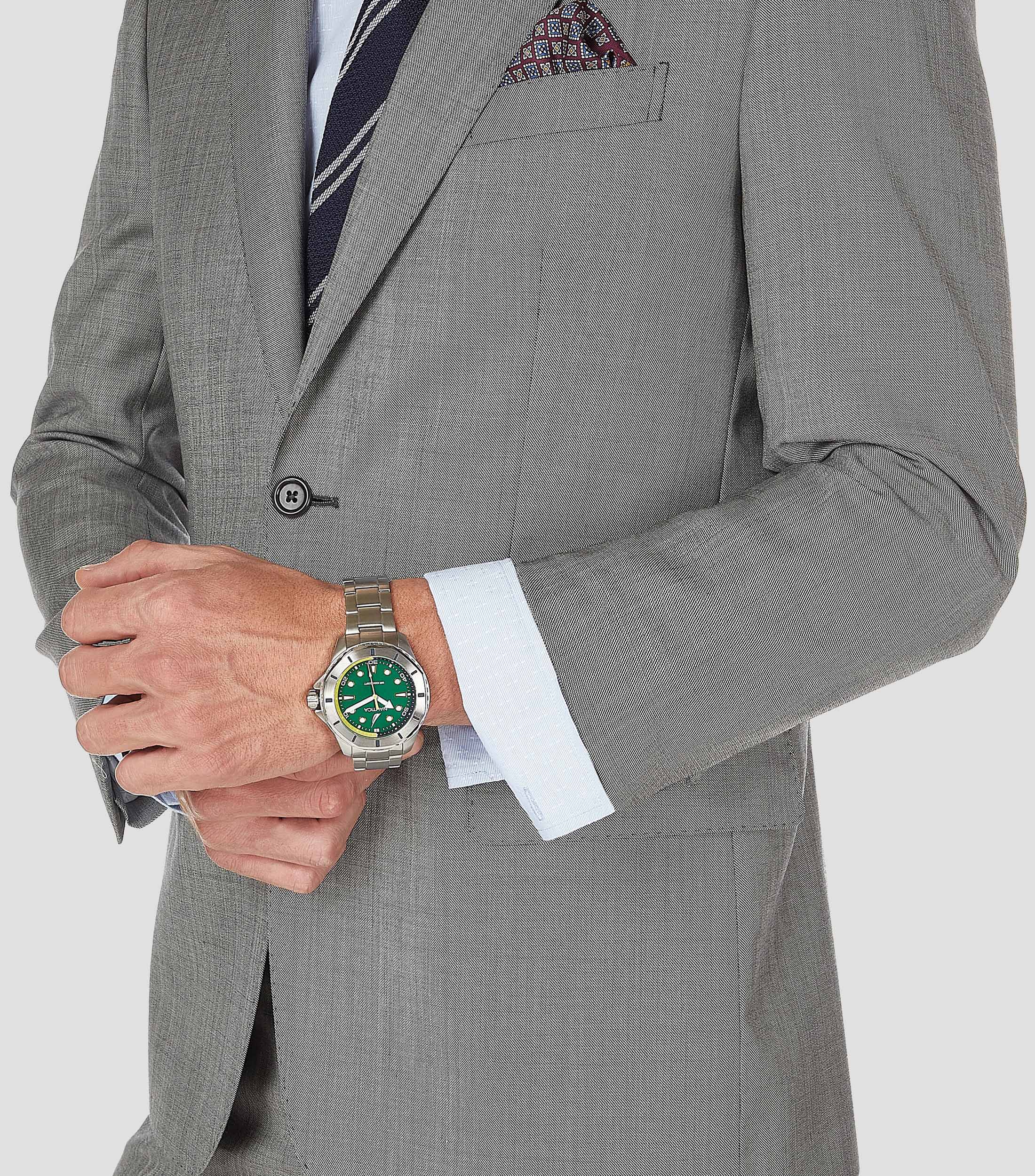 Reloj para hombre Koh May Bay casual, Plateado