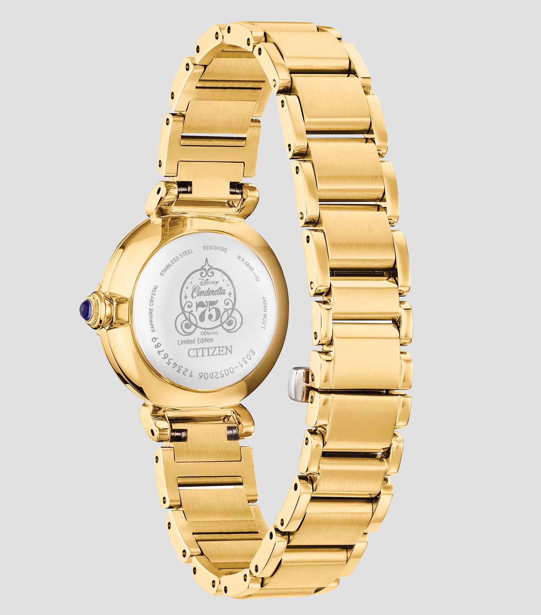 Reloj para Mujer Cinderella 50th Anniversary dorado, azul