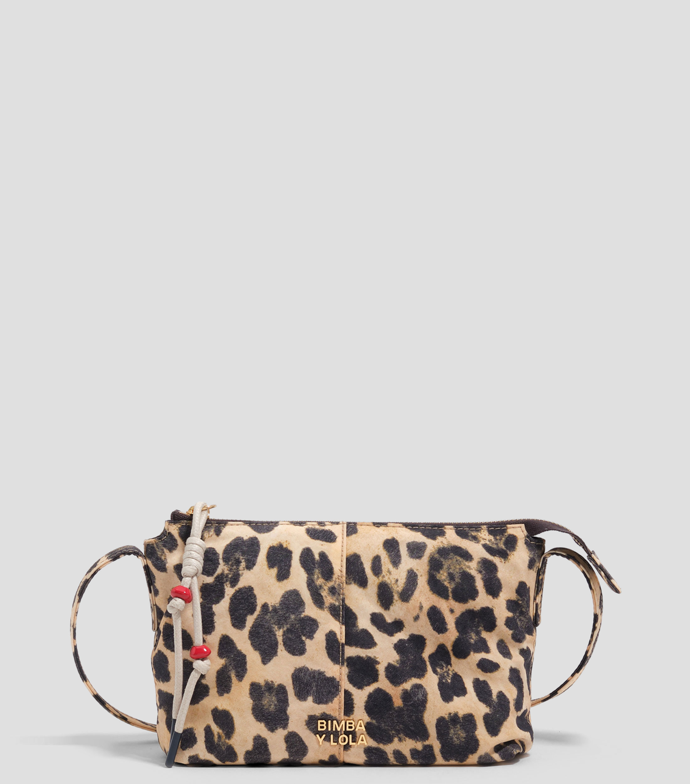 Bolsa mini nylon leopardo natural Mujer