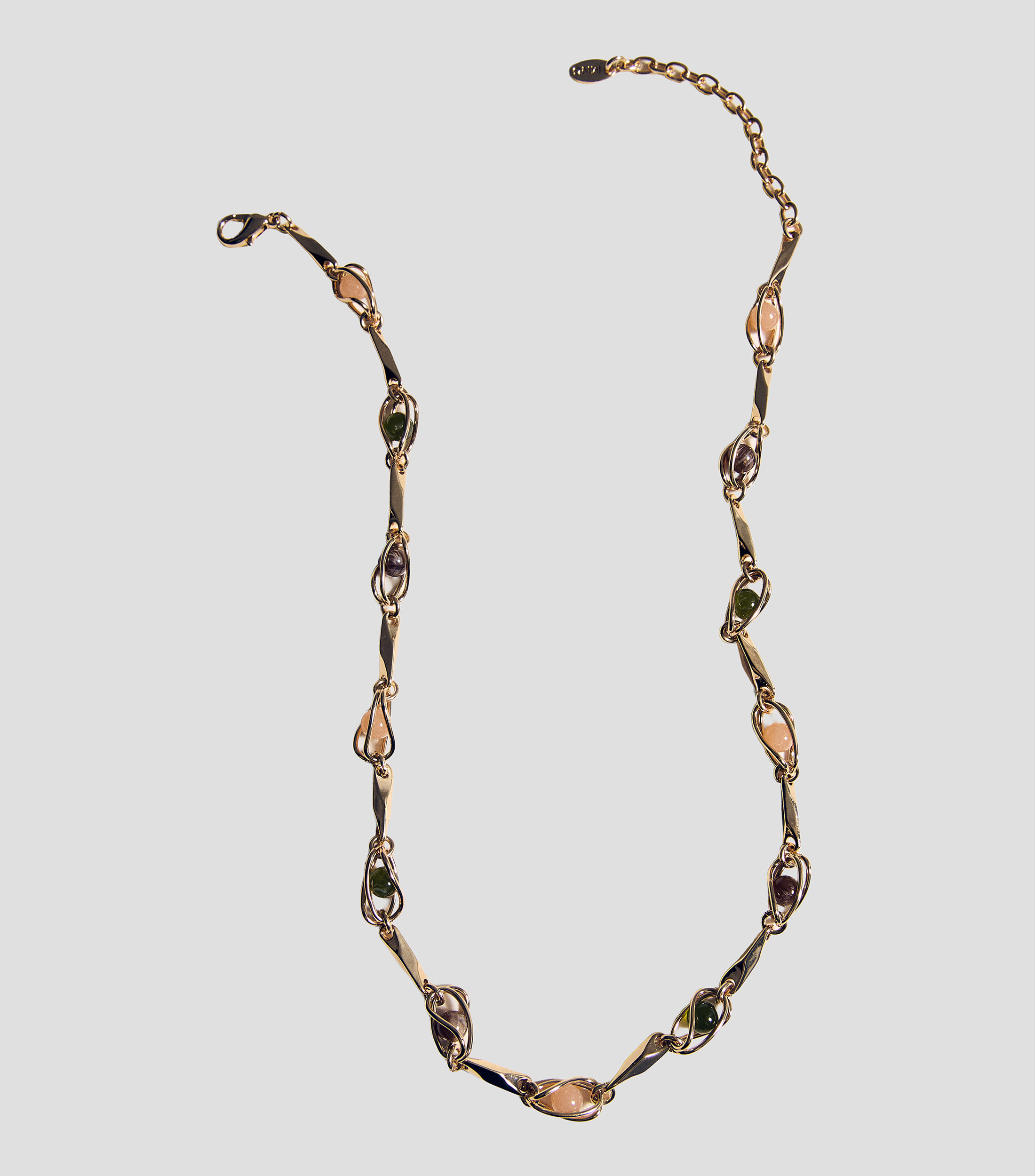 Collar eslabonado con cuentas Mujer