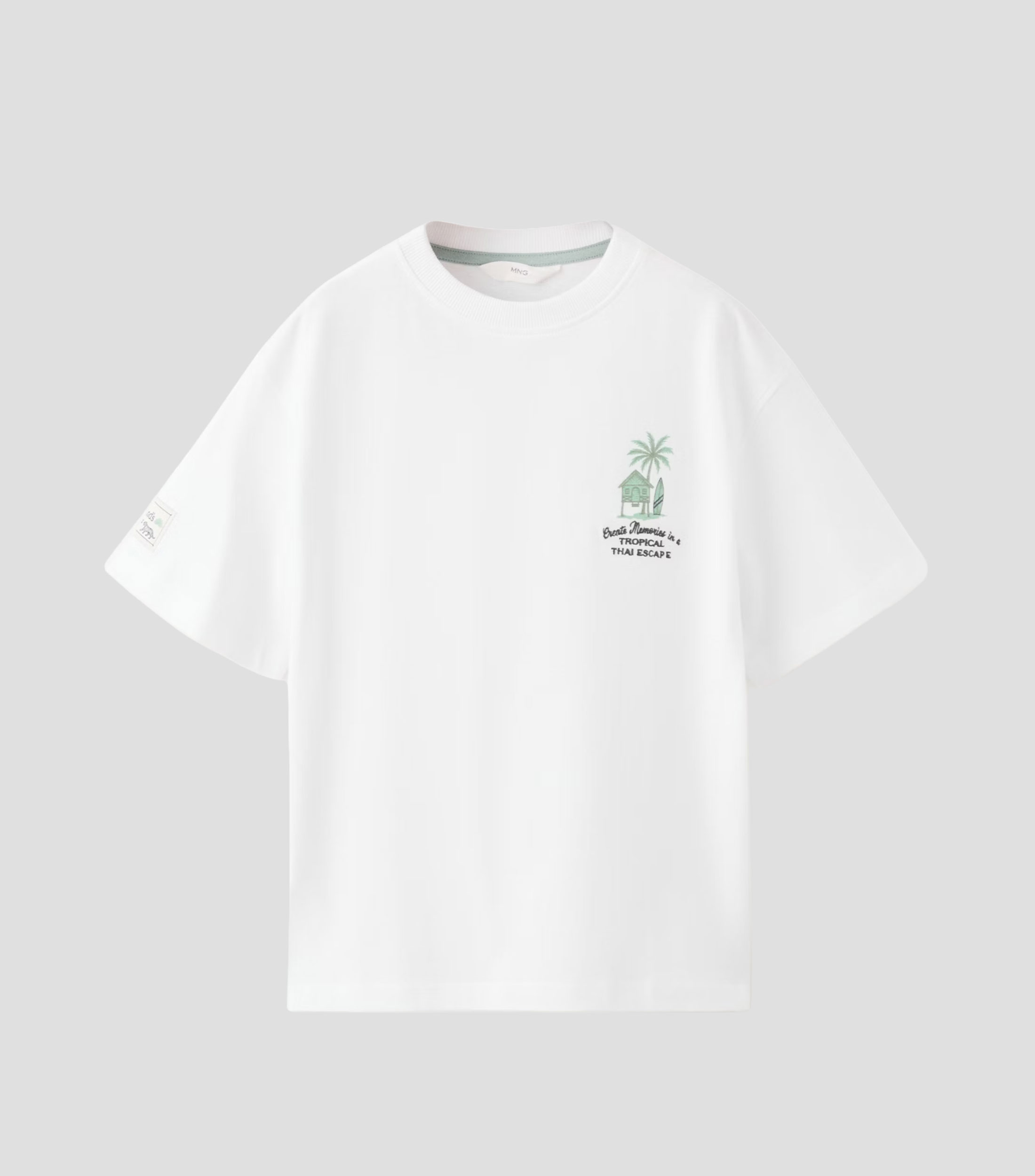 Playera cuello redondo manga corta estampada Niño