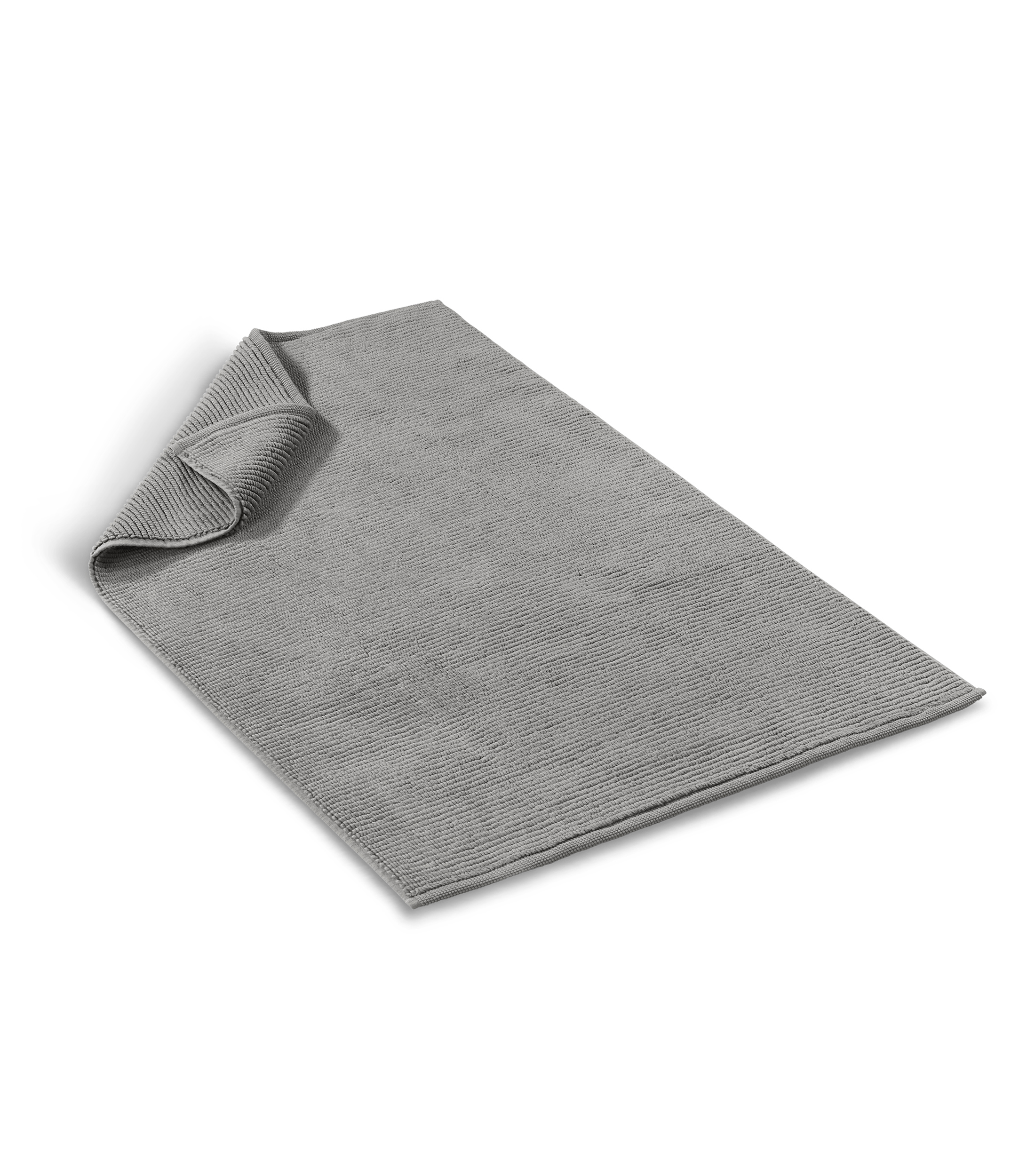 Tapete de Bano Slim Ribbed Gris rectangular