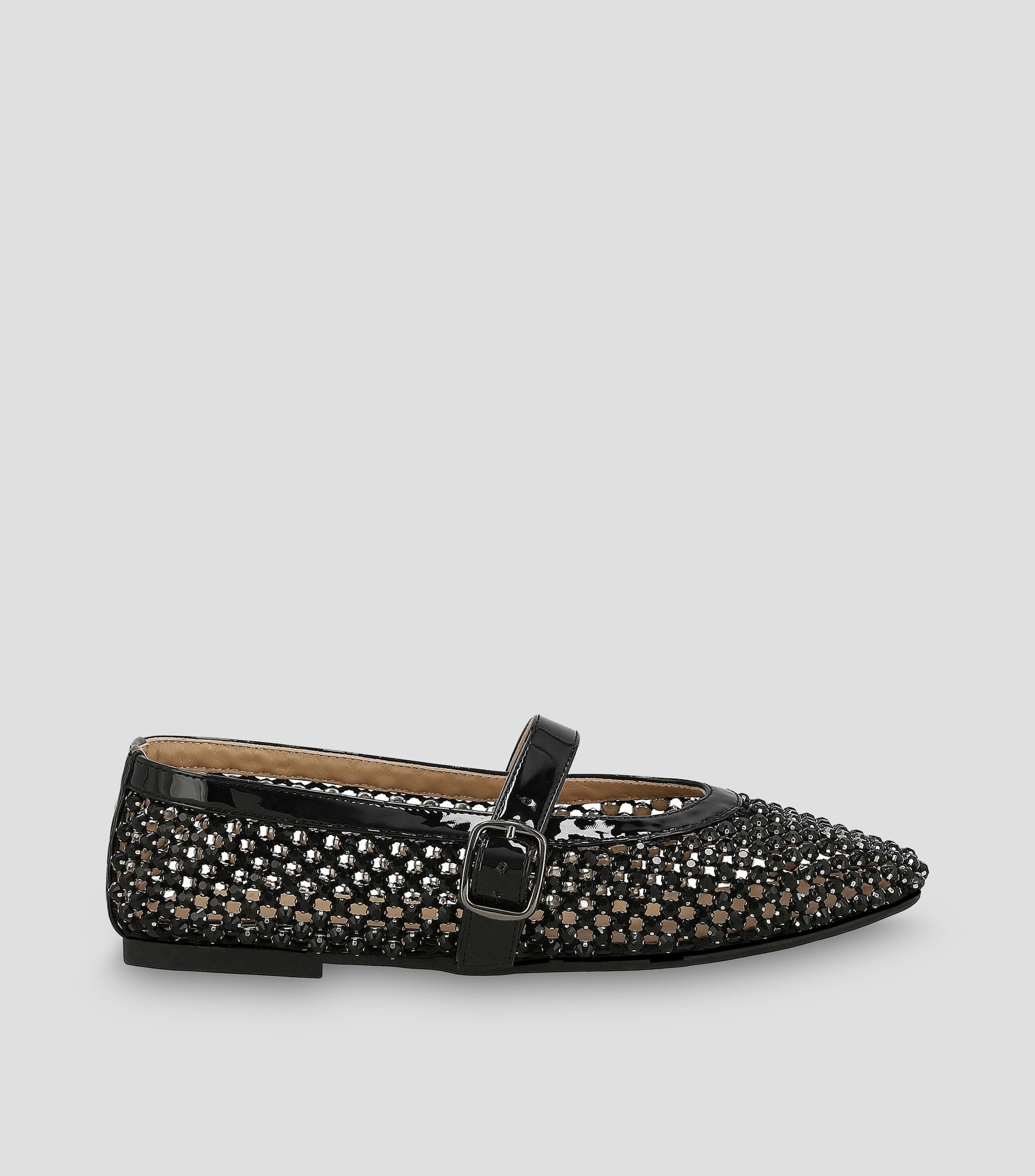 Flats media luna con pedrería Mujer
