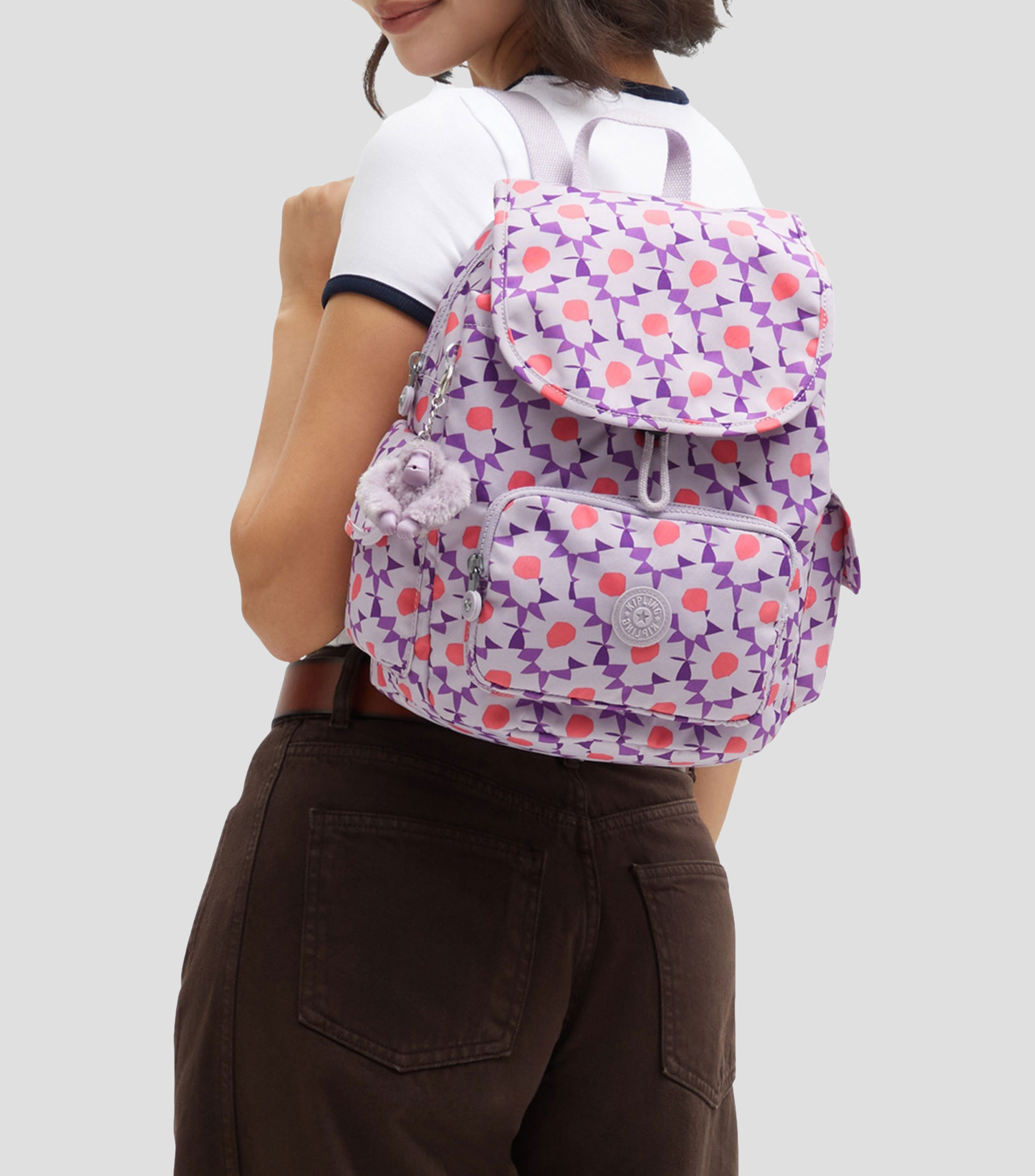 Mochila casual multicolor estampada Mujer