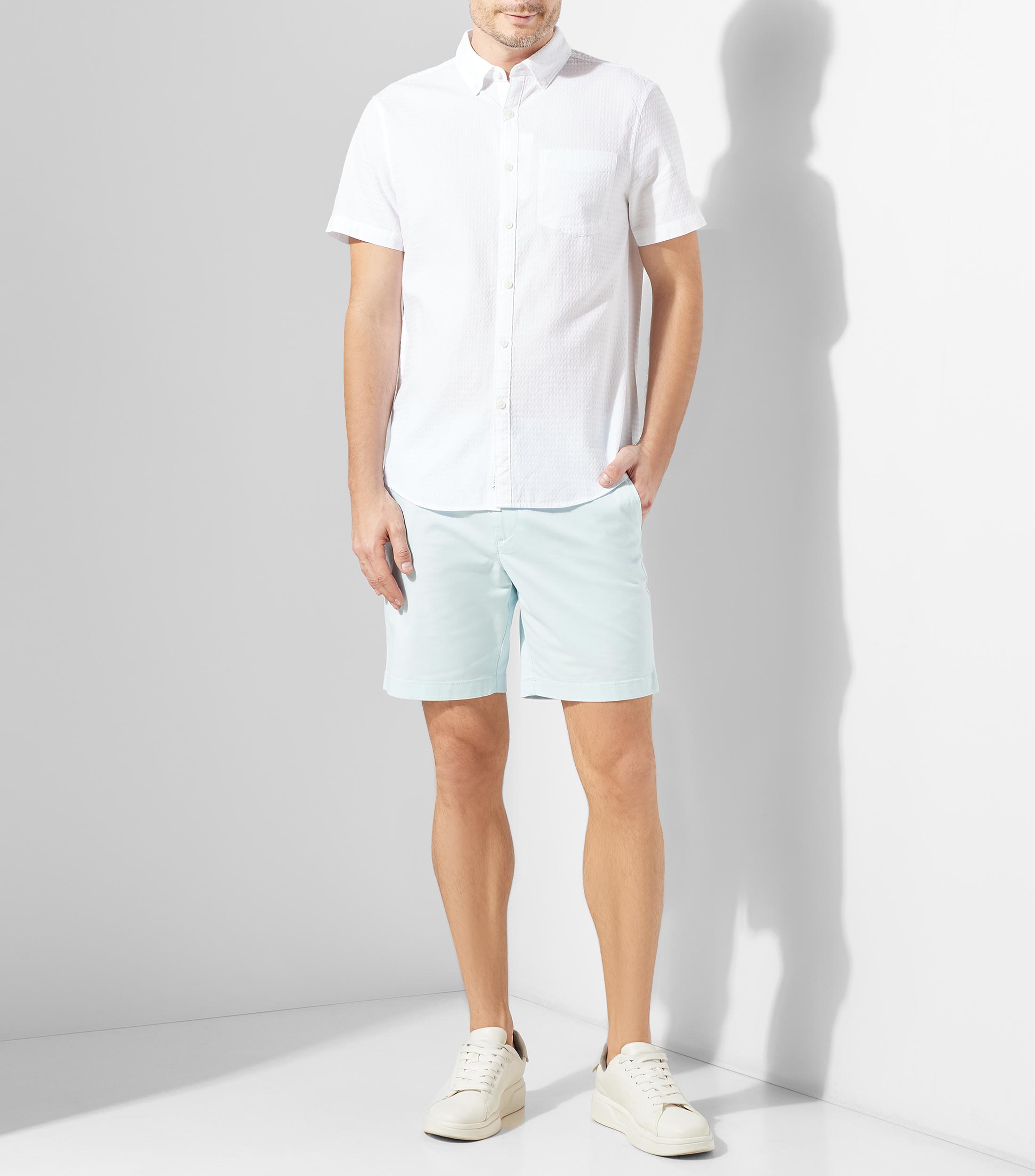 Camisa microdiseño manga corta Hombre