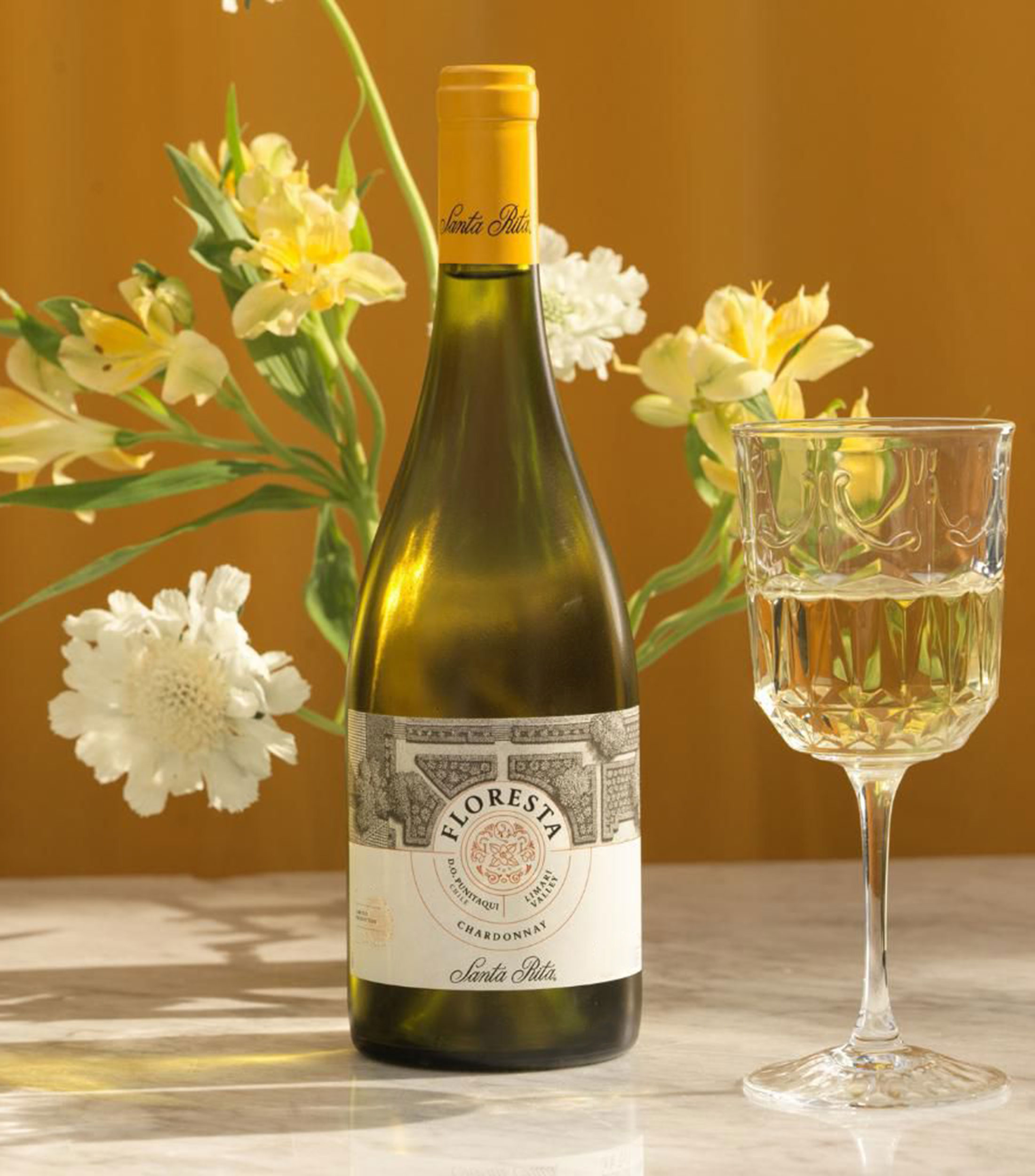 Vino blanco chardonnay Floresta, Chile, 750 ml