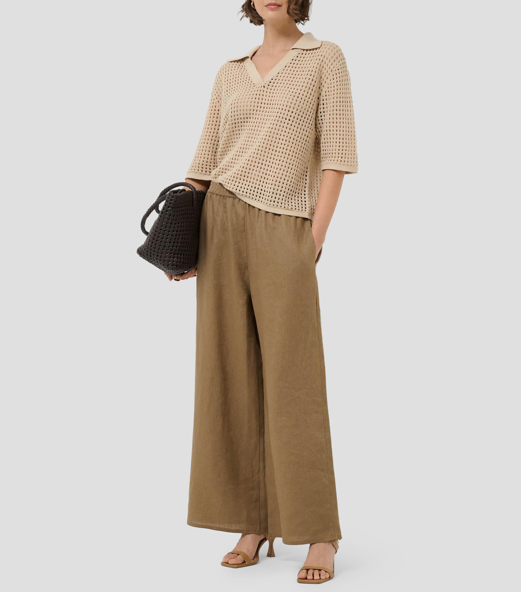 Blusa liso manga 3/4 Mujer