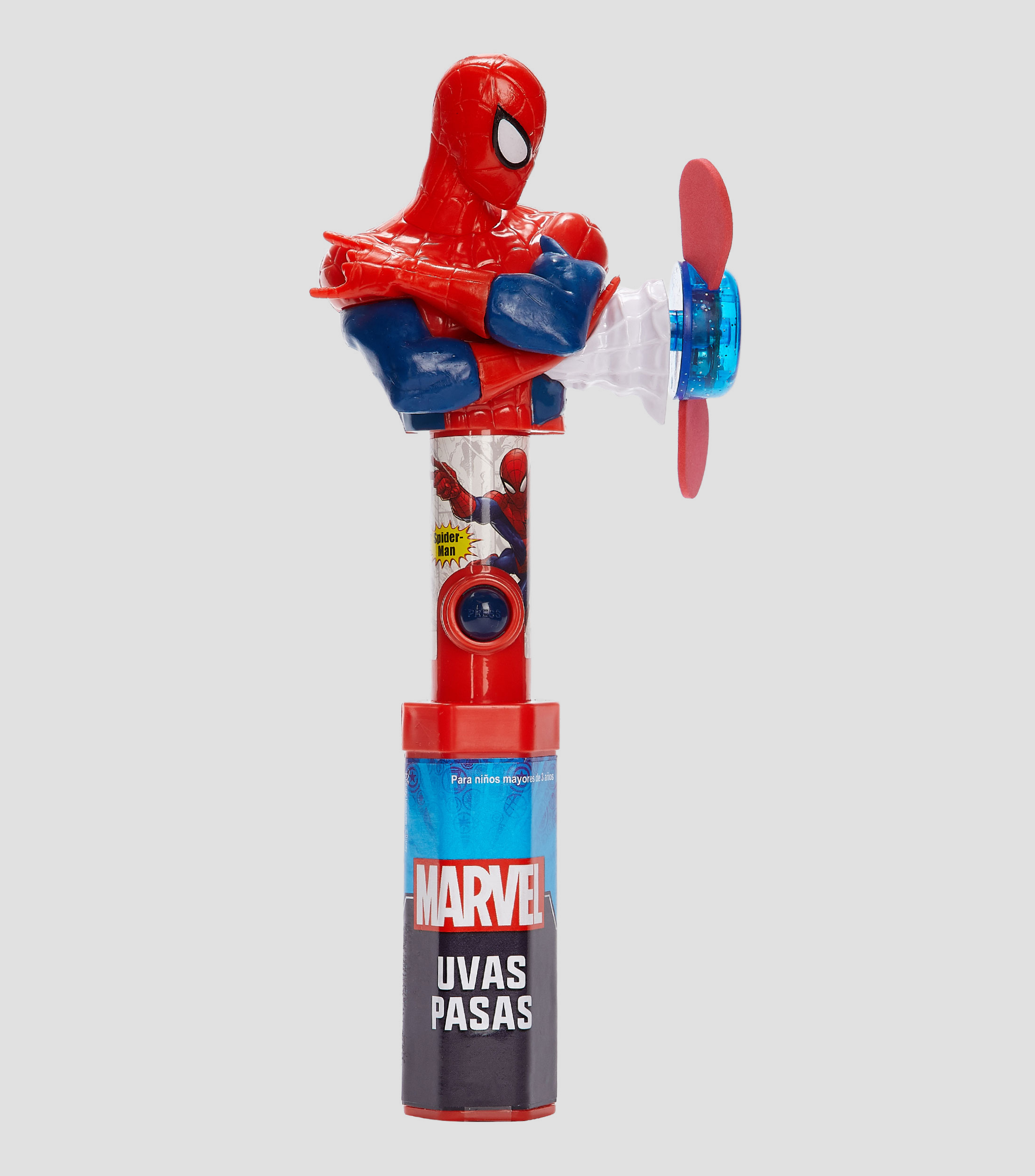 Juguete ventilador Spider-man con uvas pasas, 8 g