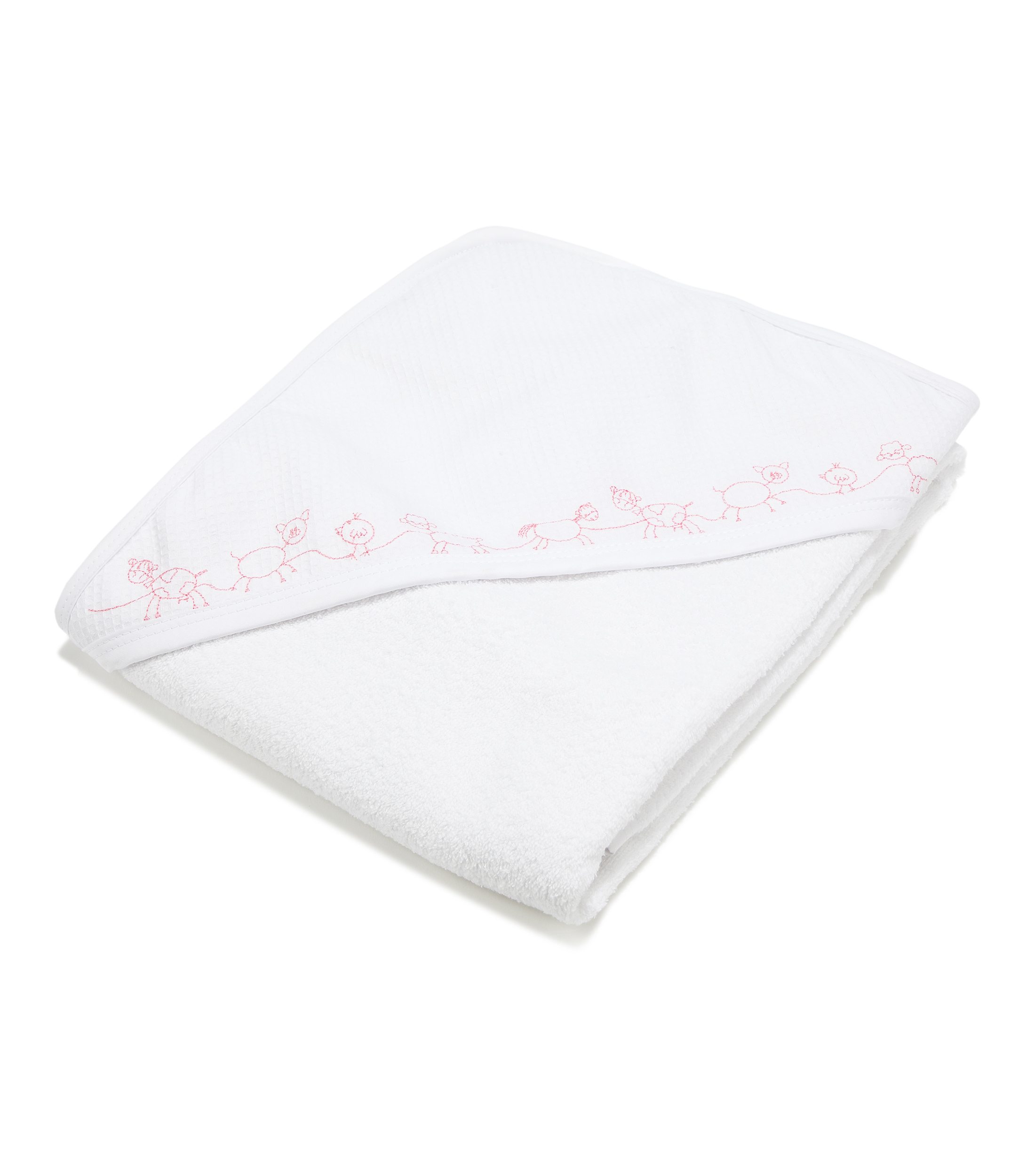 Toalla de Baño con Capucha Blanca Bebé